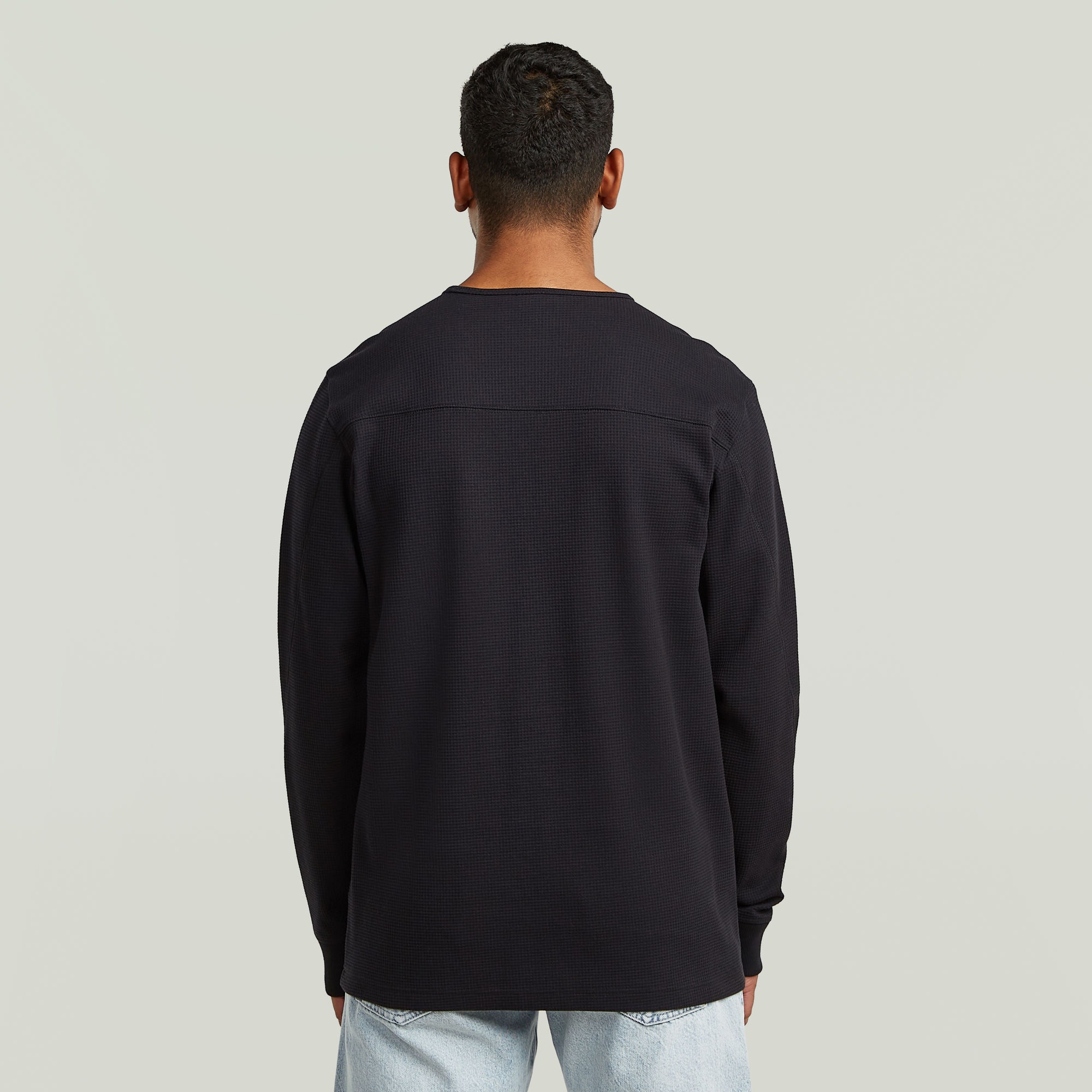 G-STAR Longsleeve »Structured Tweeter« in Waffel-Struktur, mit Logostickerei