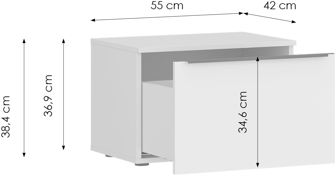 TOM TAILOR HOME Nachtkommode »COLOR PUZZLE - Schublade mit farbigem Griff« Nachttisch mit Schublade, Softclose