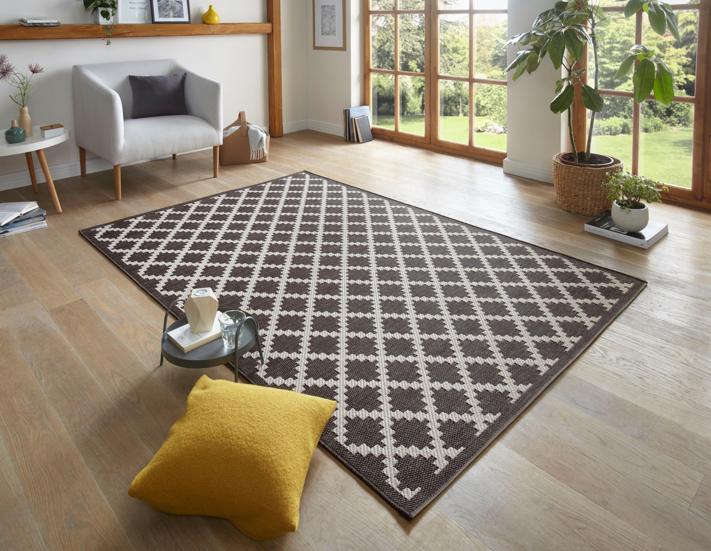 freundin Home Collection Teppich »Dawn«, rechteckig, 4 mm Höhe, In-& Outdoor, Teppich, Wetterfest, Balkon, Garten, Wohnzimmer, Modern