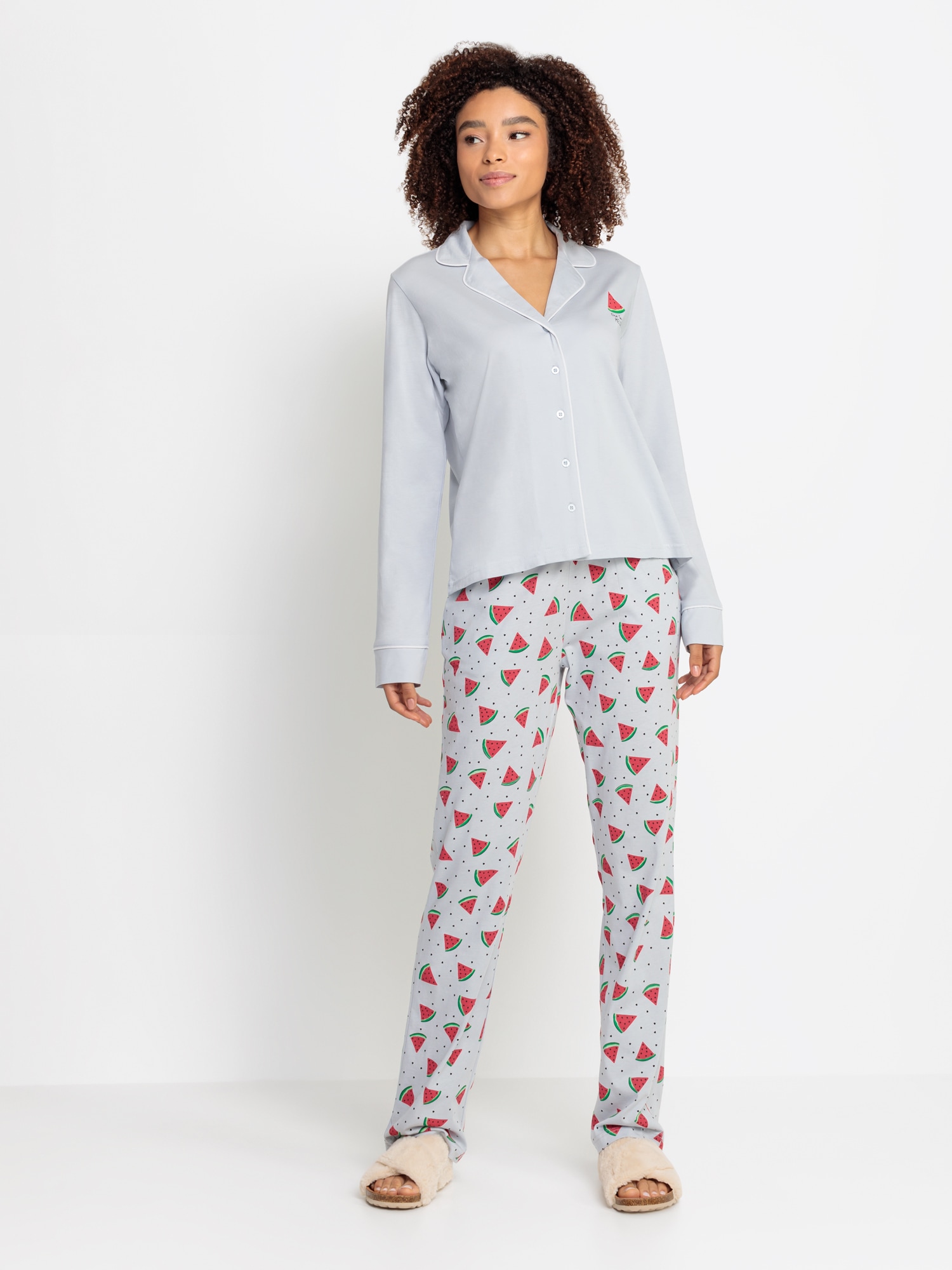 Vivance Dreams Pyjama Set, 2 mit bedruckter Hose