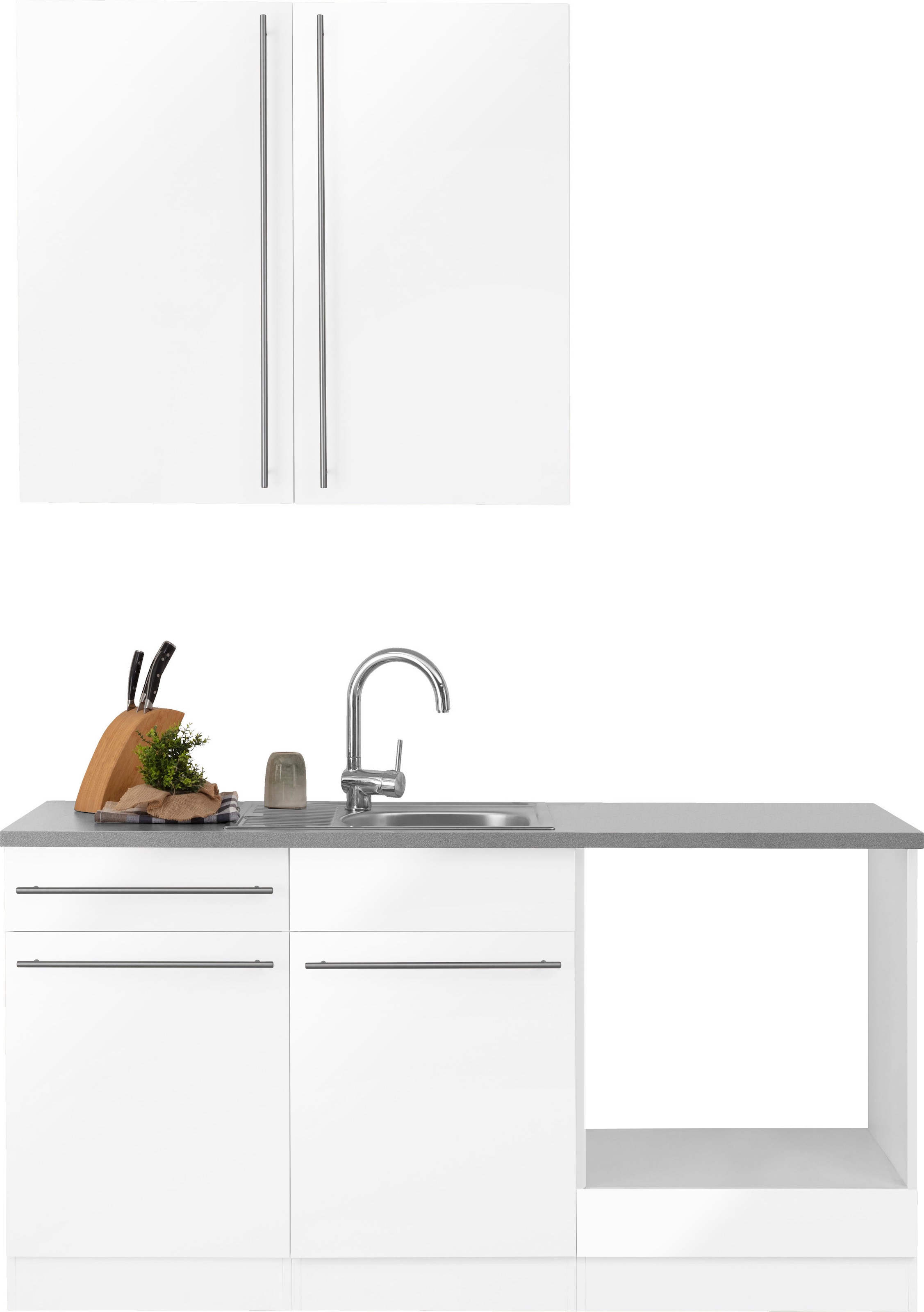 wiho Küchen Pantryküche »Chicago« wahlweise mit E-Geräten, Breite 160 cm