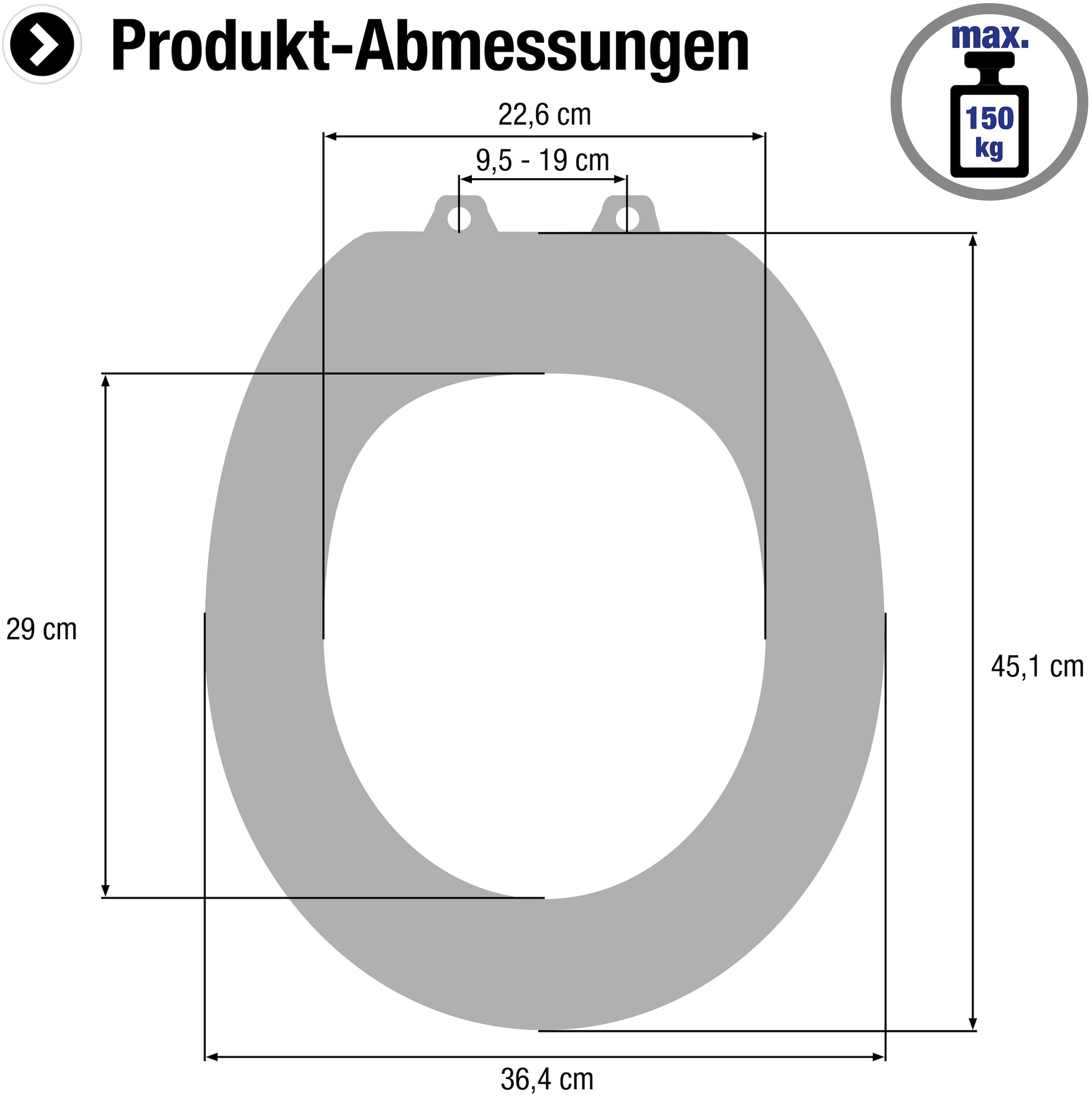 CORNAT WC-Sitz »Pflegeleichter Thermoplast - Quick up & Clean Funktion« Absenkautomatik - Bequeme Montage von oben / Toilettensitz