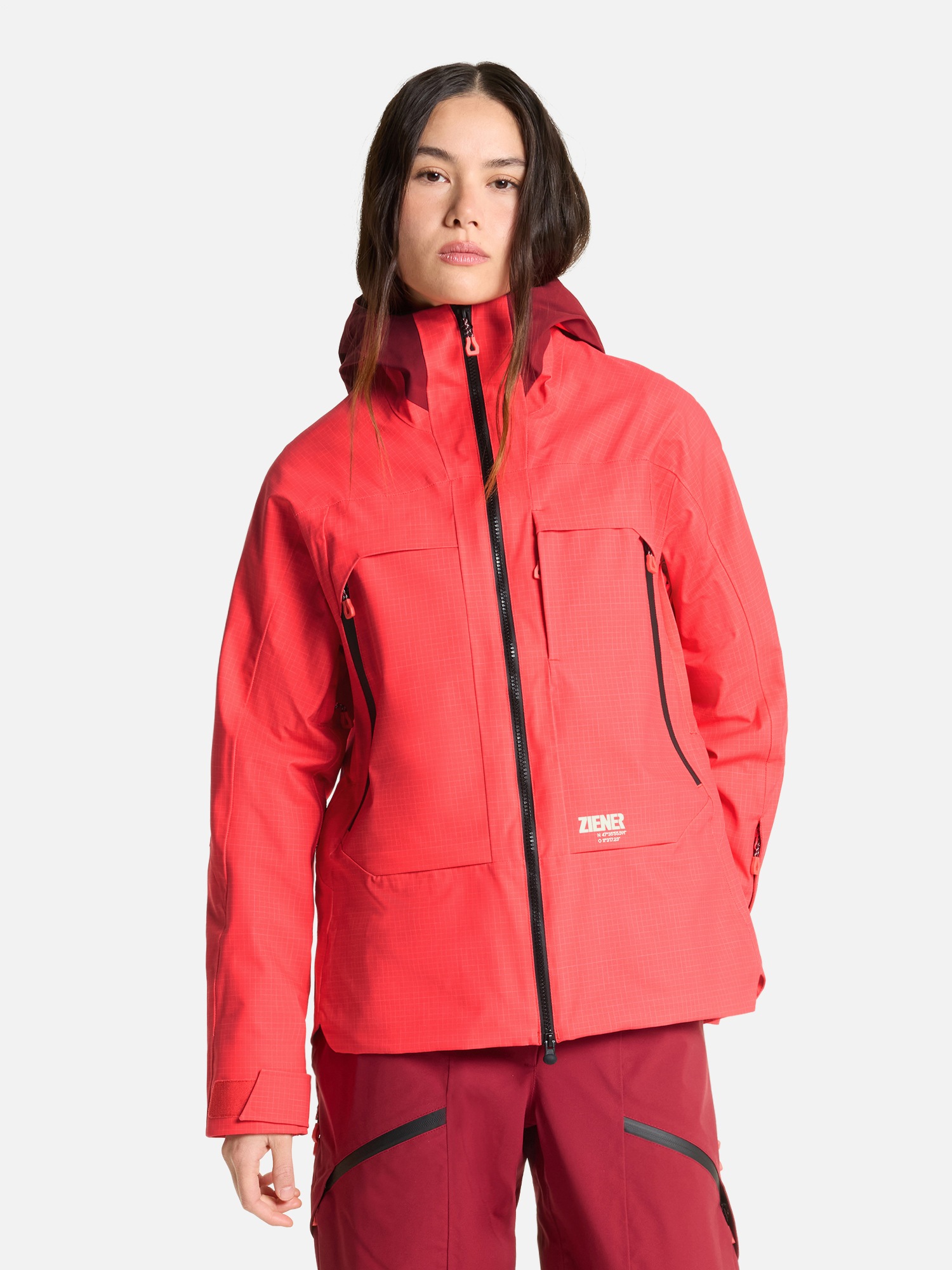 Ziener Skijacke »RAFINA-Z AQUASHIELD® DAMEN« wasser- u. winddicht, atmungsaktiv, unwattiert, Innenfutter aus Wolle