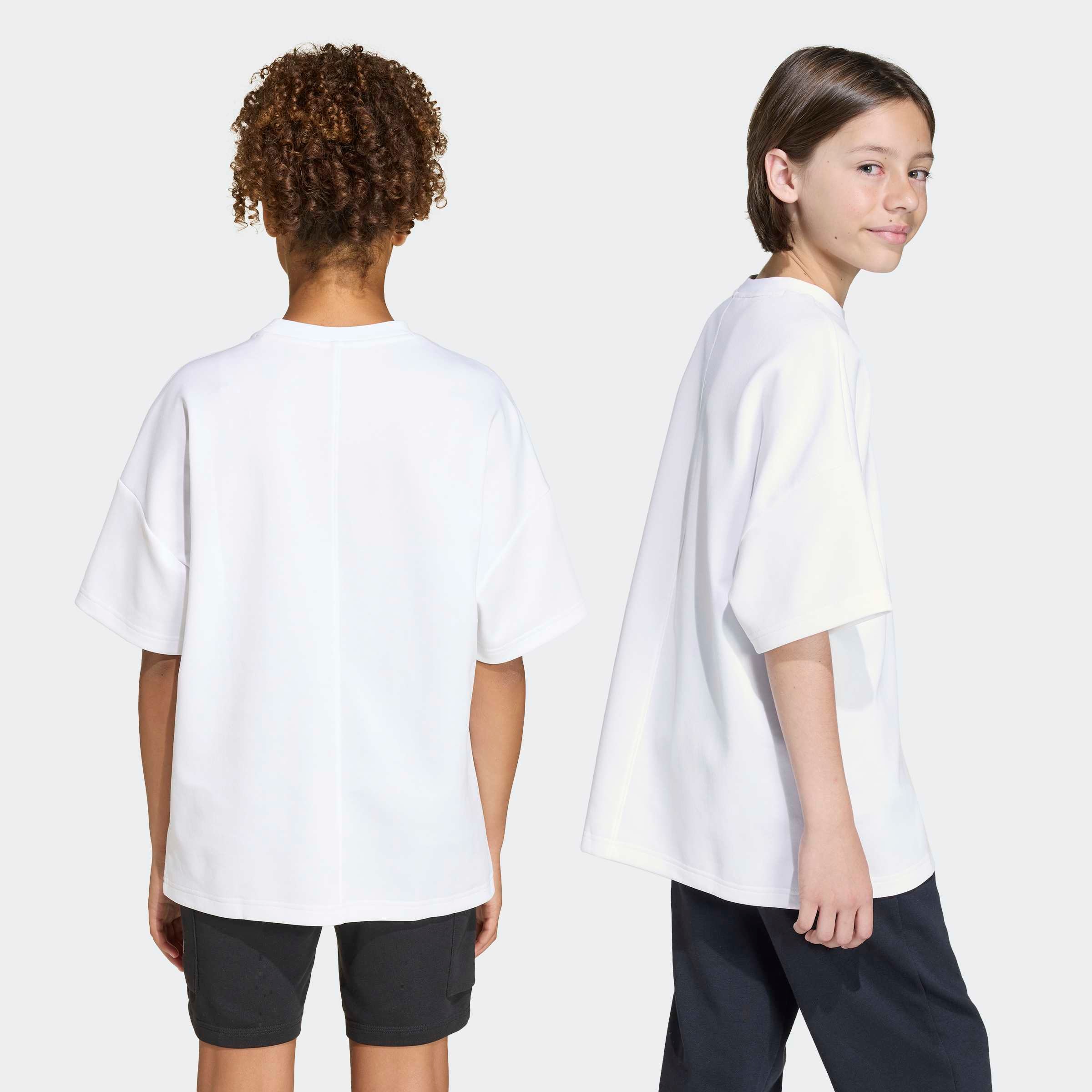 adidas Sportswear T-Shirt »J FI OVSZ TEE« für Kinder, mit Rundhalsausschnitt, ohne Verschluss, aus Baumwolle