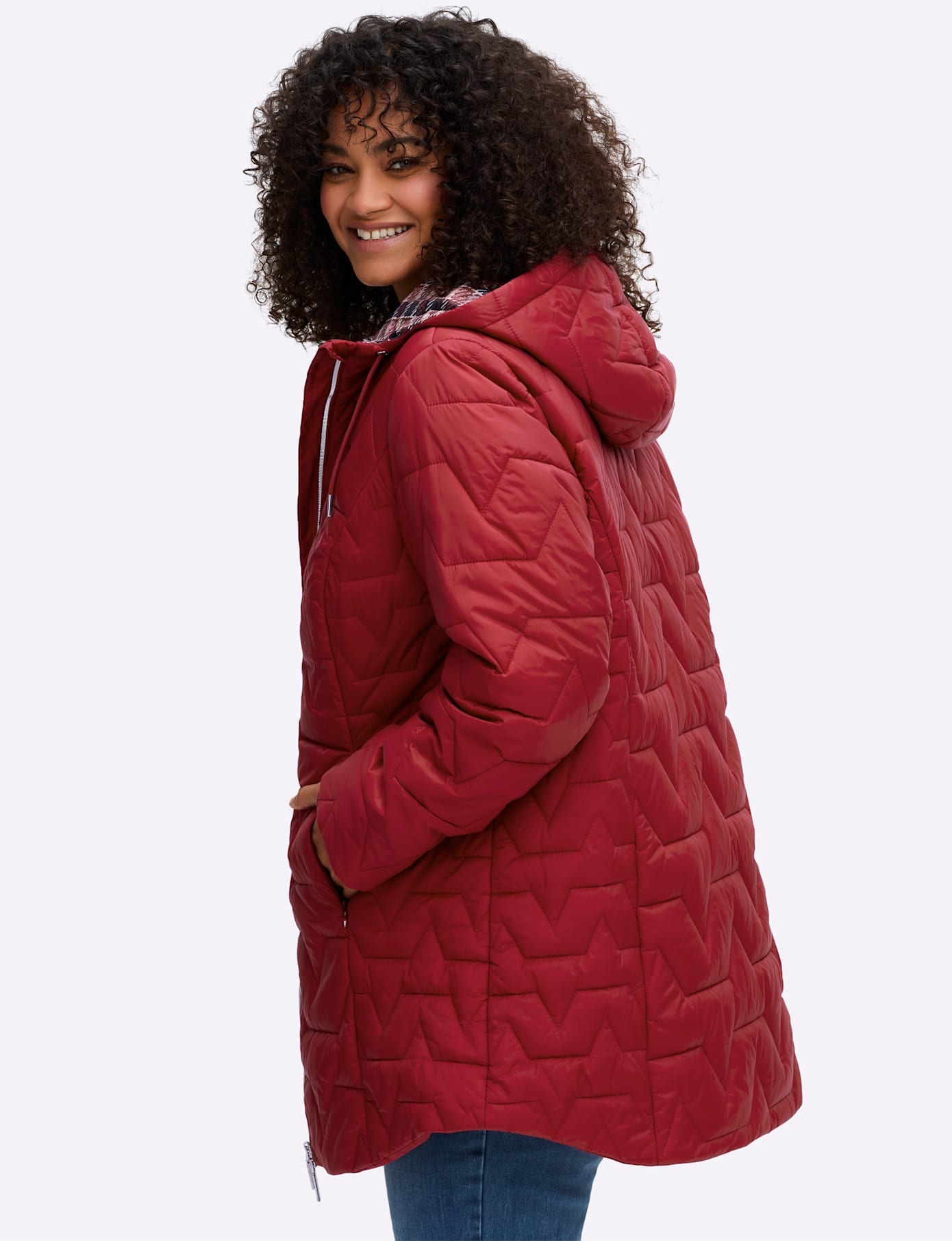 Sheego Steppjacke mit Kapuze