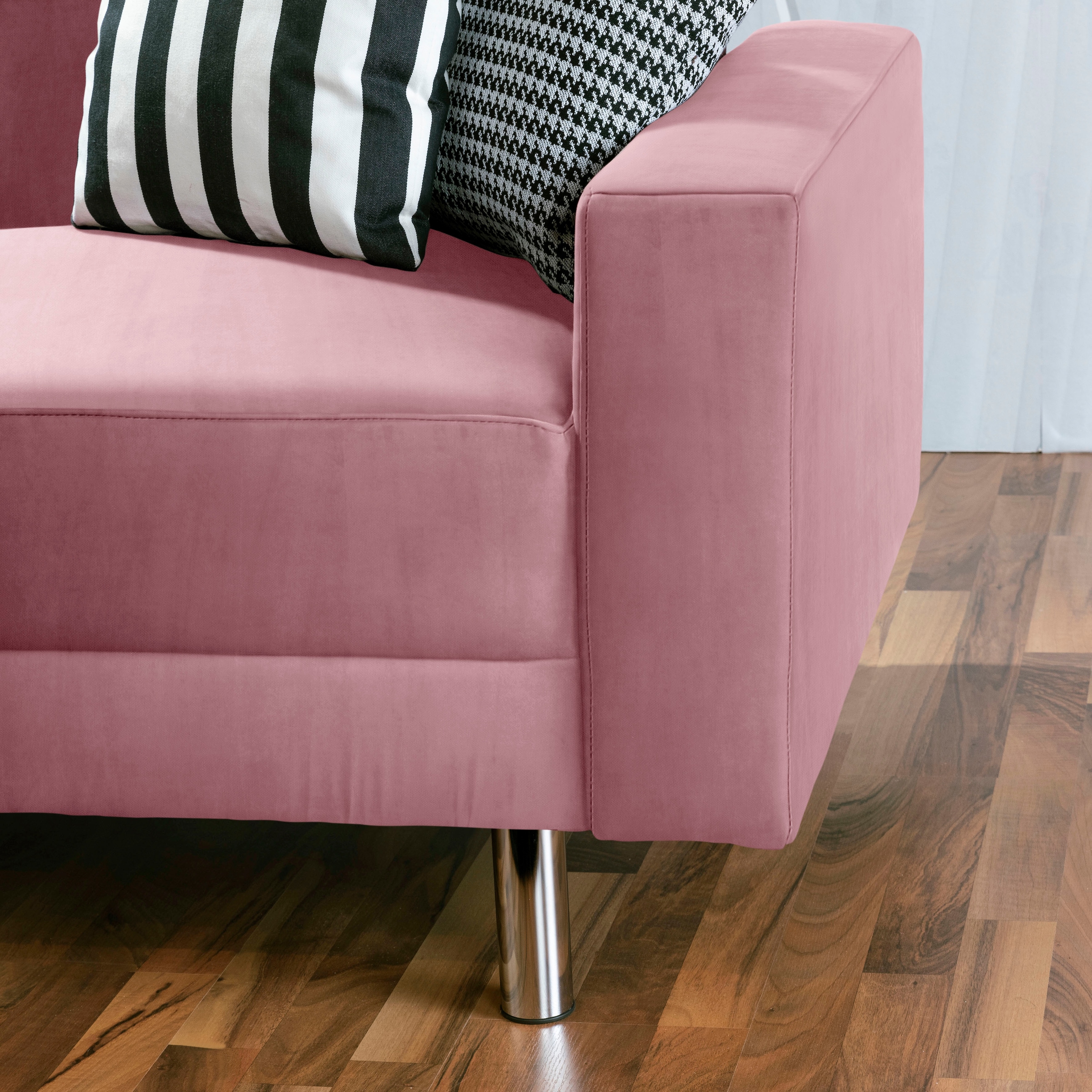 Max Winzer® Schlafsofa »Just Fresh modernes kubisches Sofa, Rückenverstellung für Sitzkomfort« Recamiere links oder rechts montierbar, elegante Metallfüße