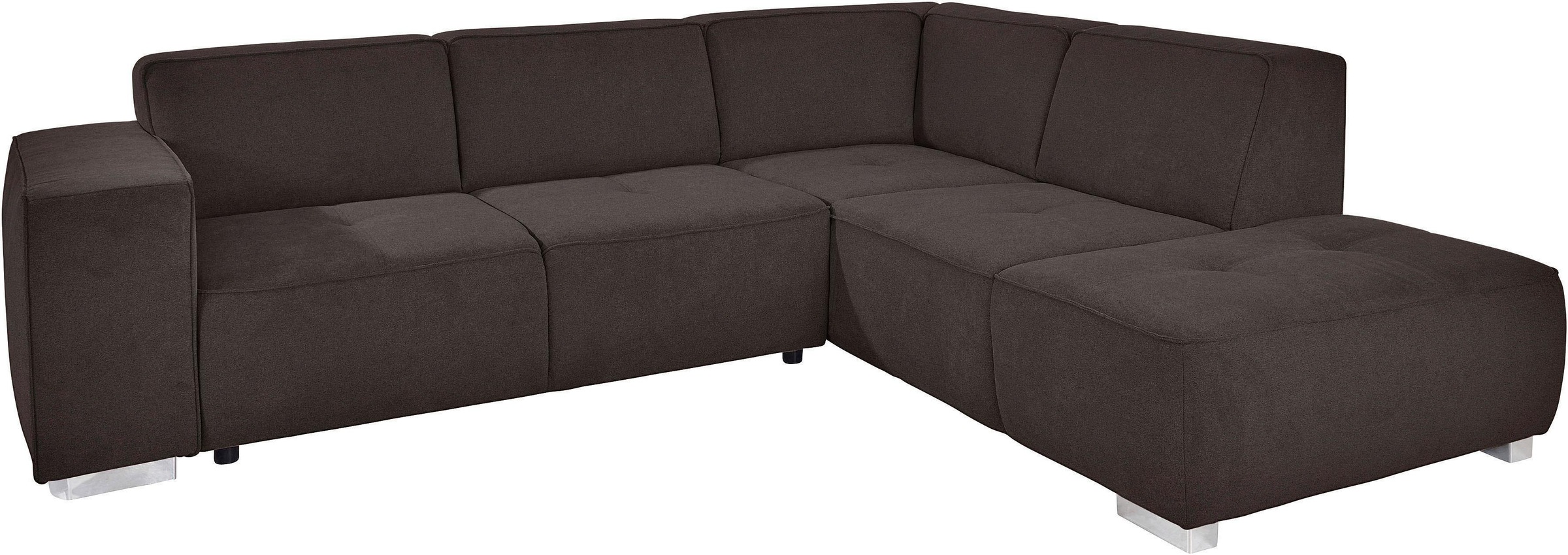 INOSIGN Ecksofa »Sapporo L-Form«, wahlweise Bettfunktion oder Sitztiefenverstellung, Federkern