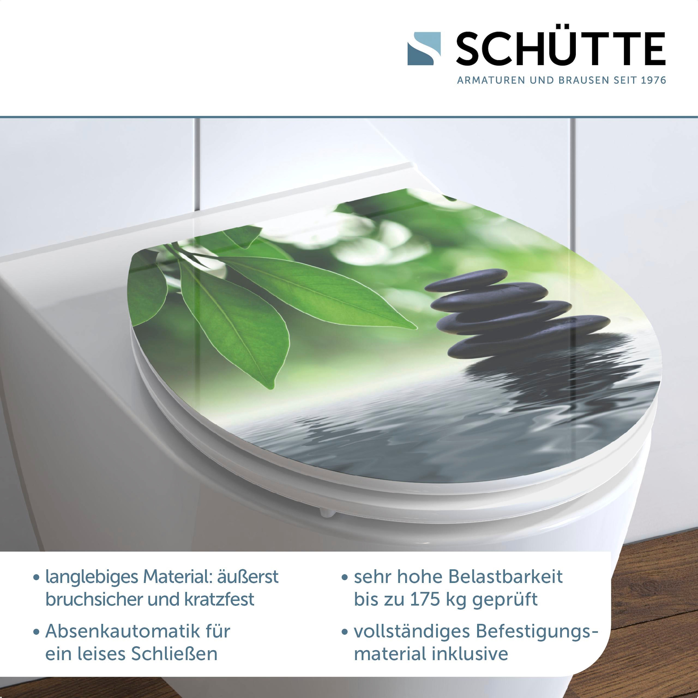 Schütte WC-Sitz »Oasis«, High Gloss mit MDF Holzkern, mit Absenkautomatik