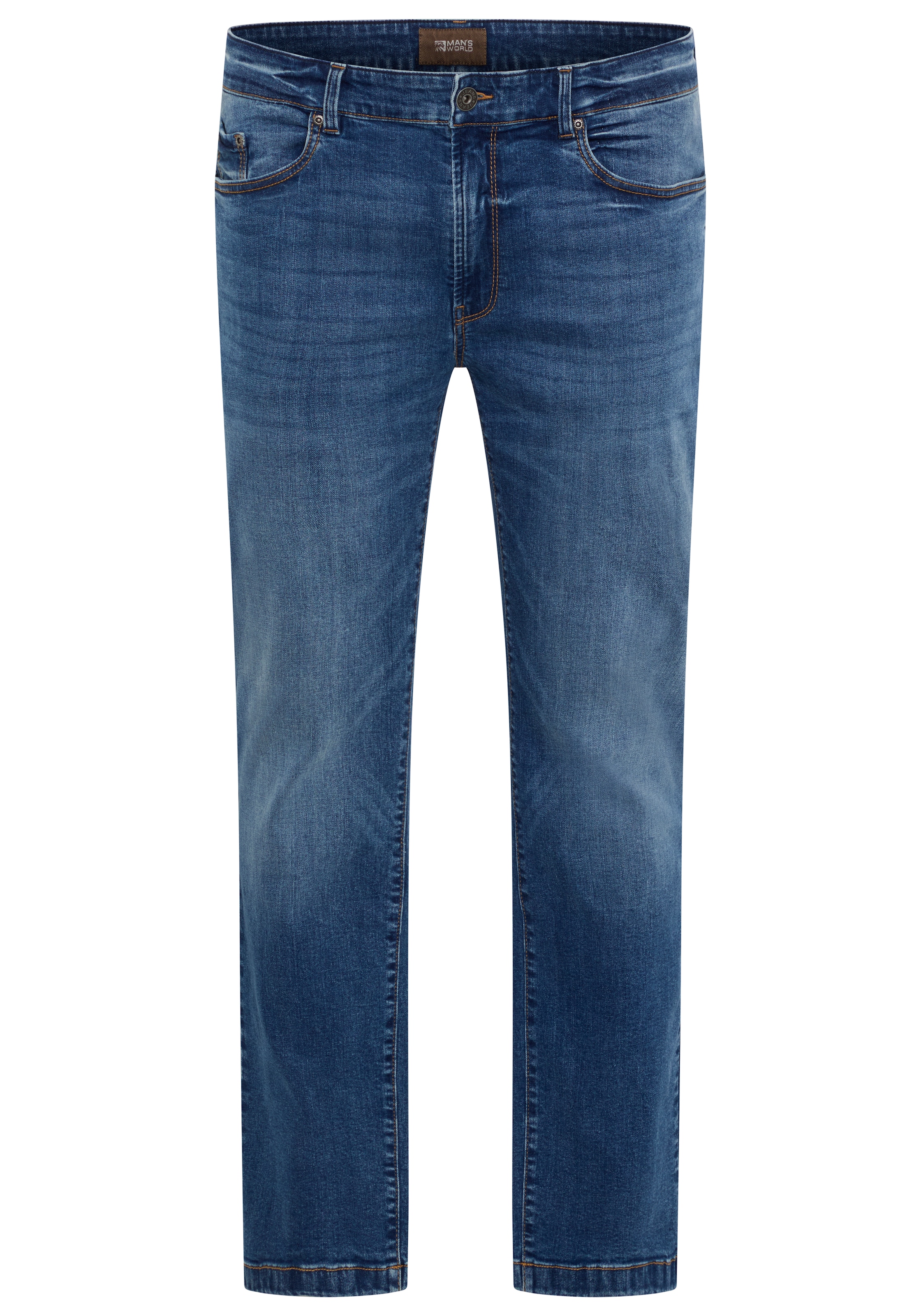 Man's World Plus Gerade Jeans »Große Größen, straight fit« mit Knopf- und Reißverschluss, Straight-Fit, gerader Beinverlauf