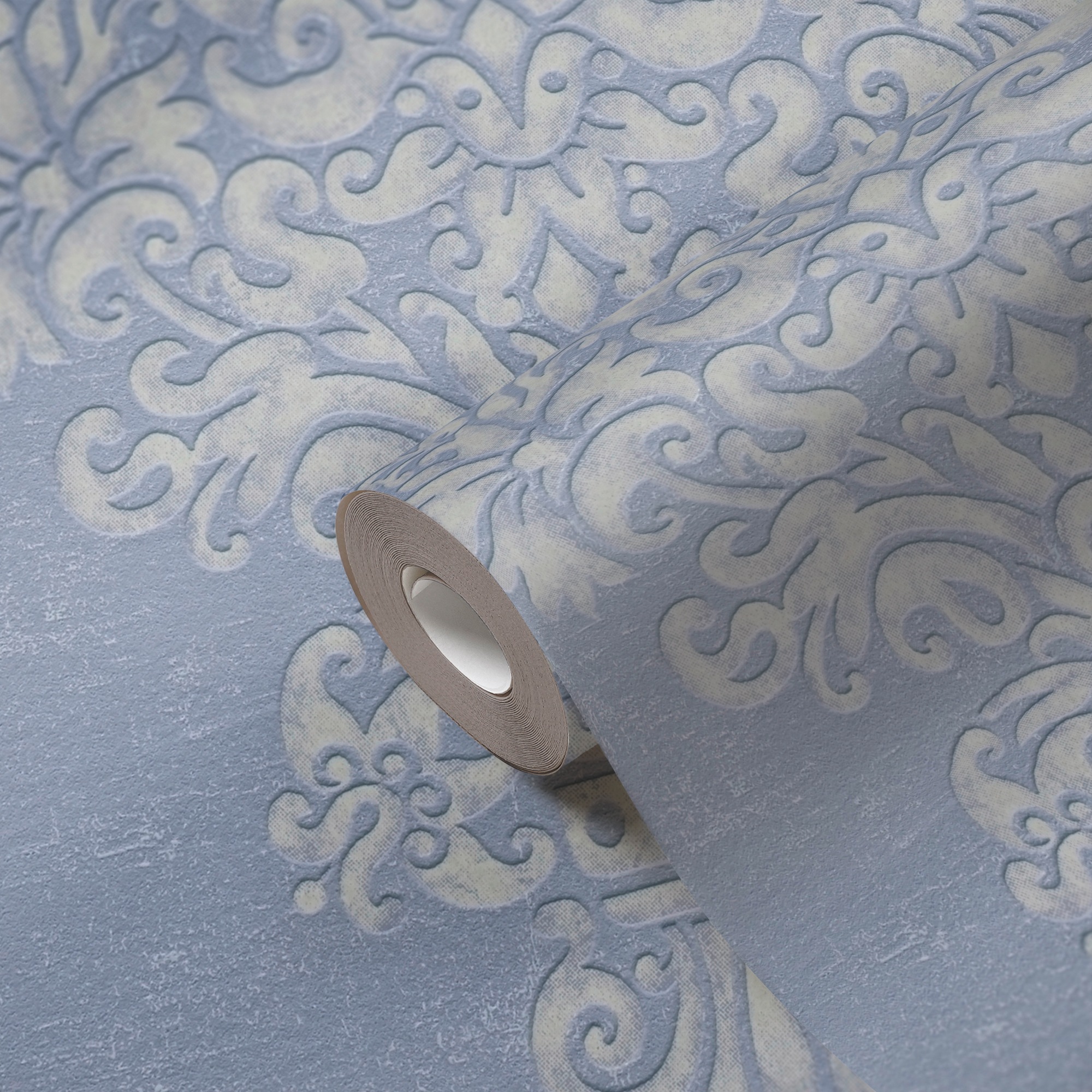A.S. Création Vliestapete »Pure Elegance Ornament-Tapete Mustertapete Barock Raute« schimmernd strukturiert Vliestapete klassisch für Schlafzimmer Küche Wohnzimmer Ornament Flur