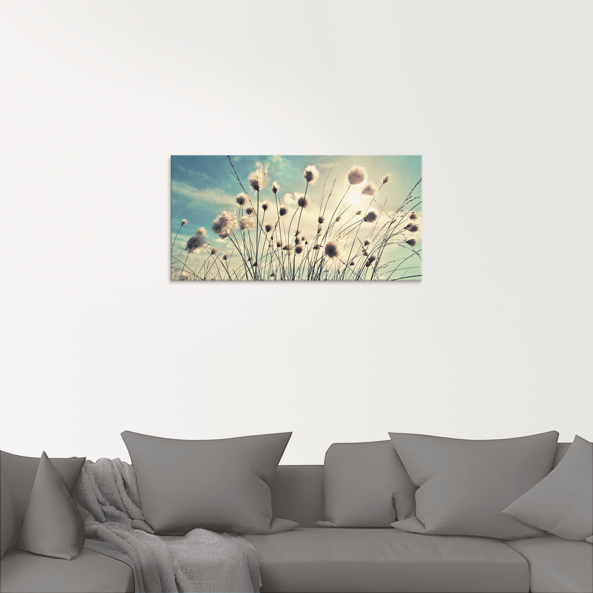 Artland Glasbild »Wollgras«, Gräser, (1 St.), in verschiedenen Größen