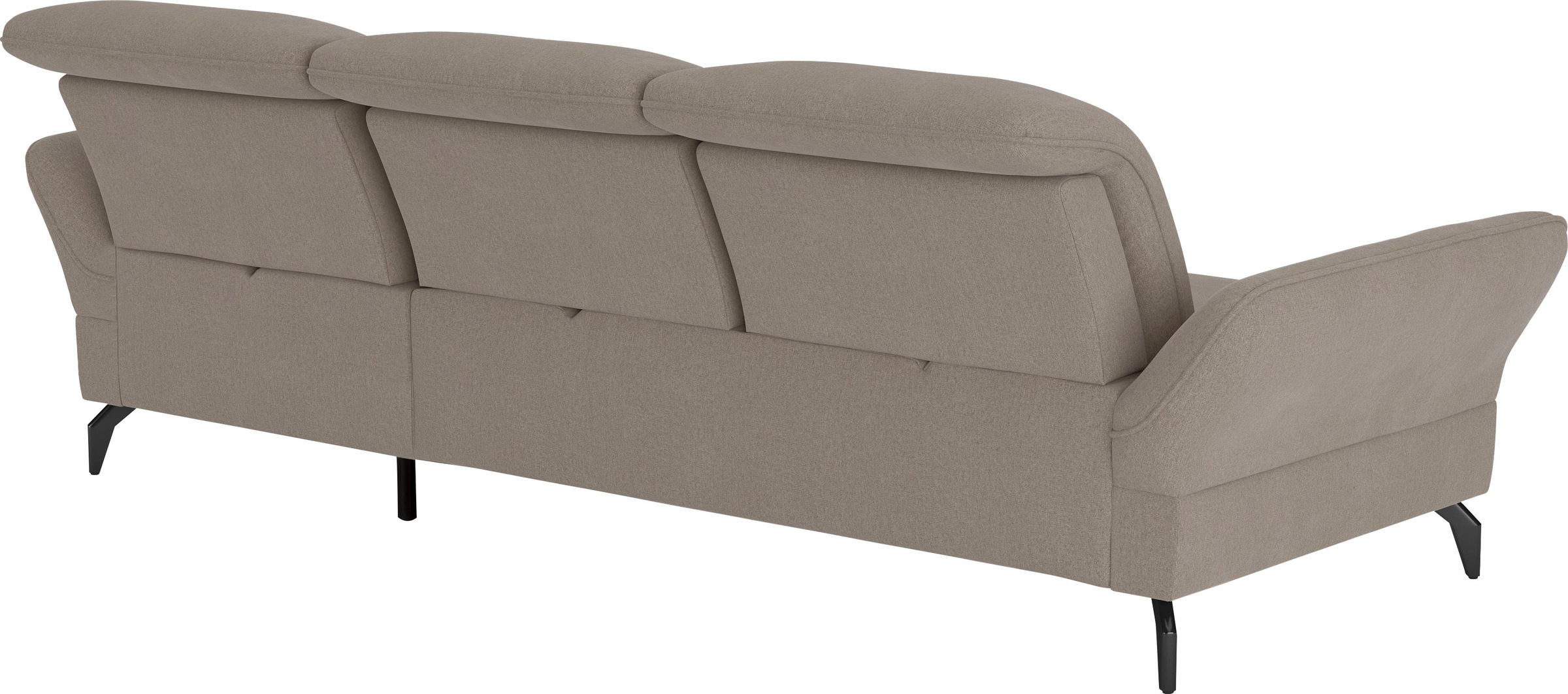 sit&more Ecksofa »Leandro L-Form«, Wahlweise mit Bett-, Kopfteil - und Armlehnfunktion, sowie Bettkasten