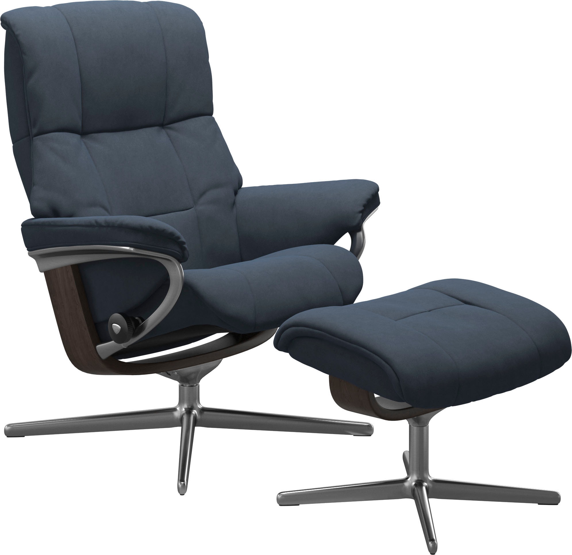 Stressless® Relaxsessel »Mayfair« Set, Relaxsessel mit Hocker,  mit Hocker, mit Cross Base, Größe S, M & L, Holzakzent Wenge