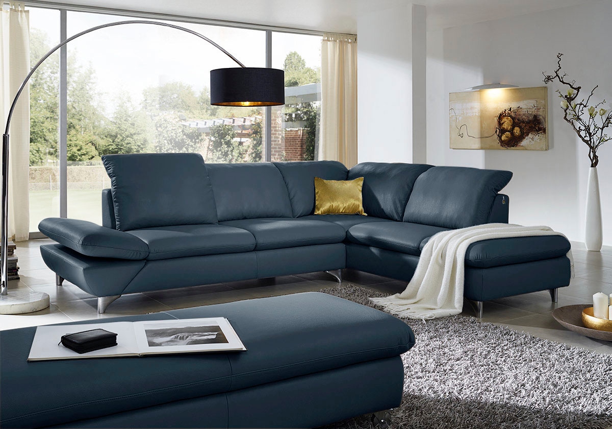 W.SCHILLIG Ecksofa »taoo, elegant und zeitlos, bequem, L-Form«, mit Sitziefenverstellung & Kopfteilverstellung