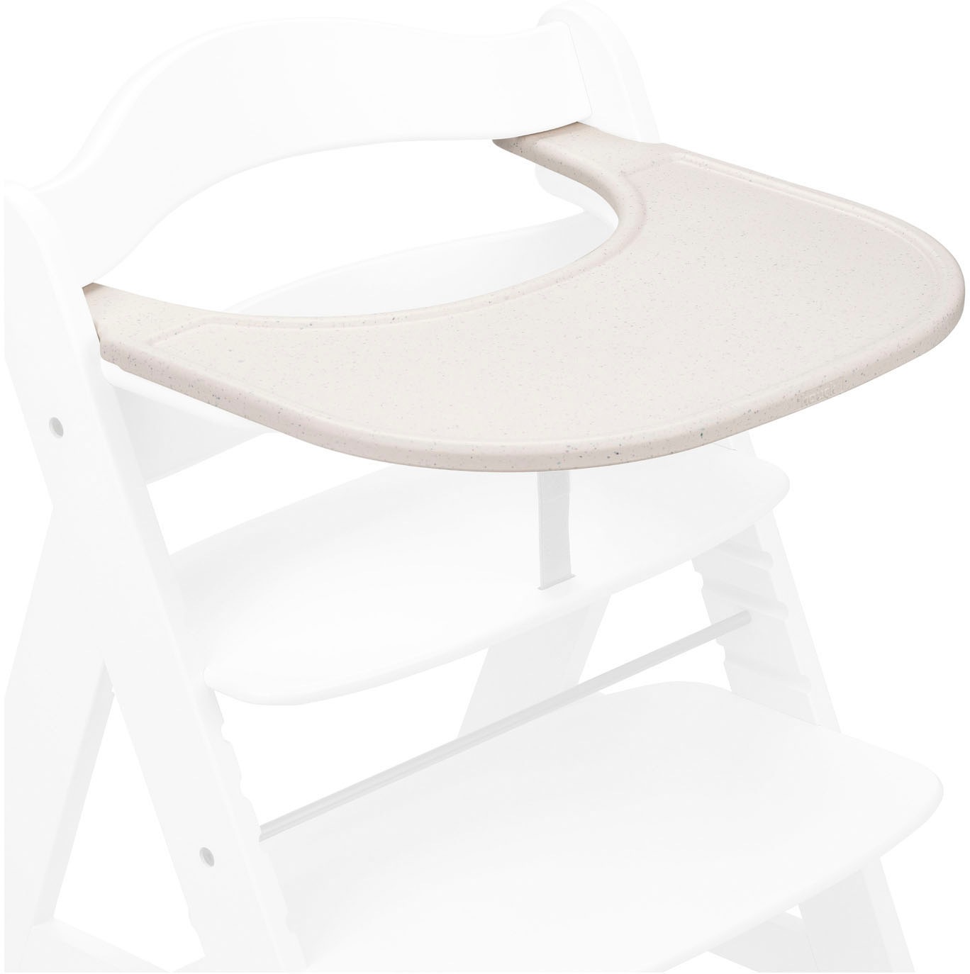 Hauck Hochstuhltablett »Alpha Click Tray, Speckle Beige«, aus recyceltem Material