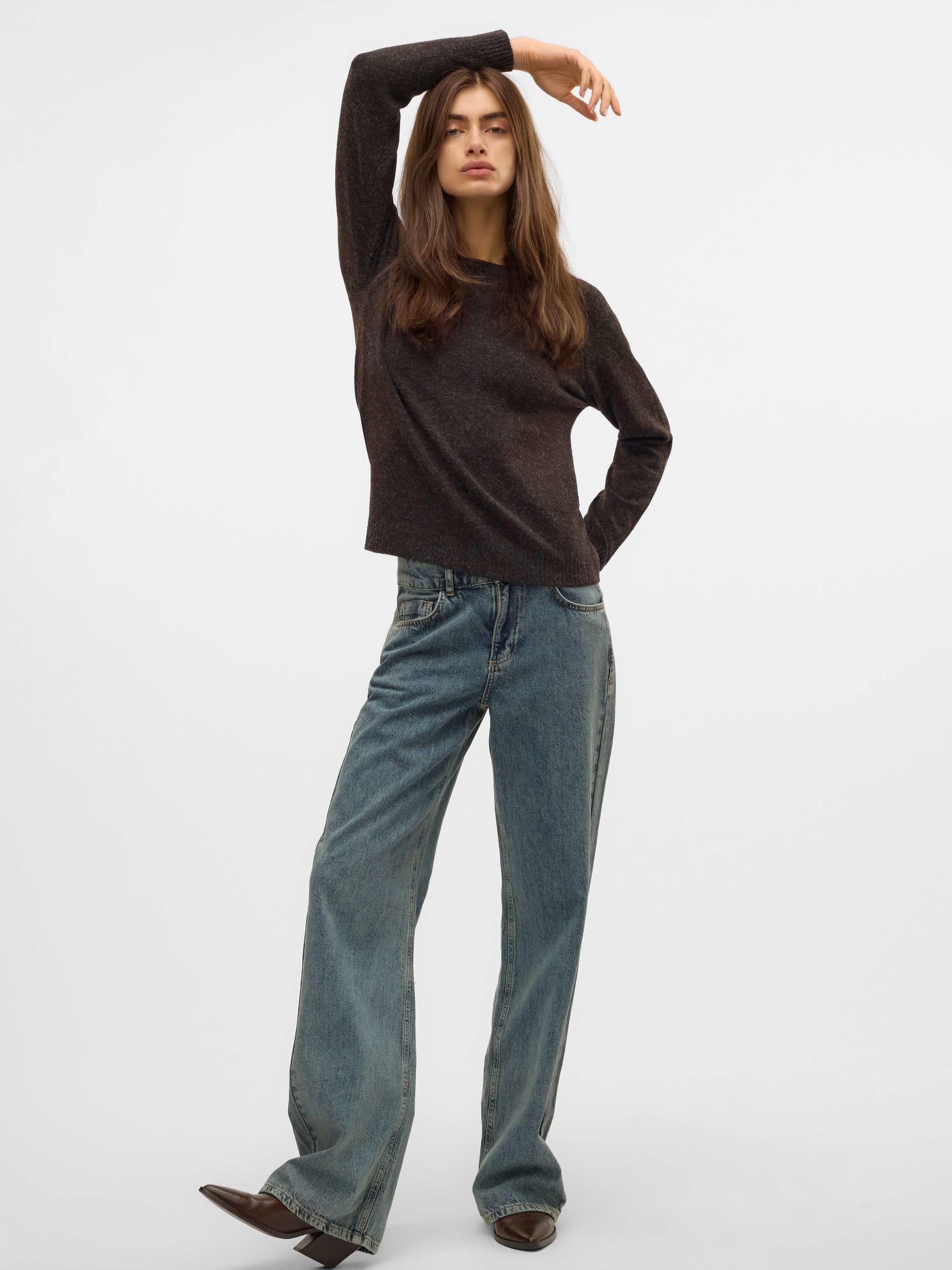 Vero Moda Rundhalspullover »VMDOFFY LS O-NECK BLOUSE GA NOOS«