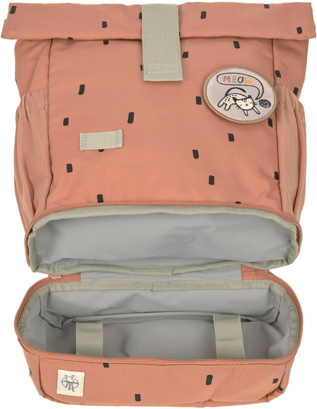 LÄSSIG Kinderrucksack »Happy Prints, Mini Rolltop, Caramel«, Reflektoren