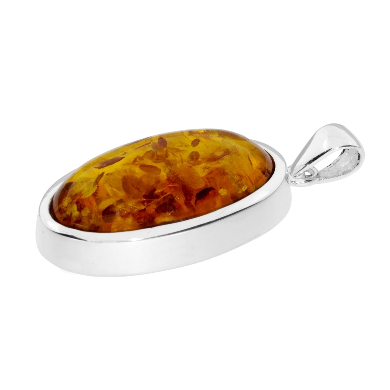 OSTSEE-SCHMUCK Kettenanhänger »- Classic 24x12 mm - Silber 925/000 - Bernstein«