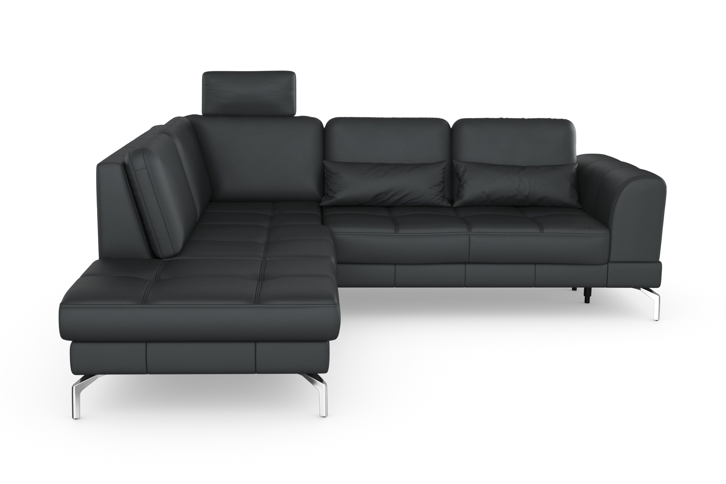 sit&more Ecksofa »Bendigo L-Form«, inklusive Sitztiefenverstellung, Bodenfreiheit 15 cm, in 2 Fußfarben