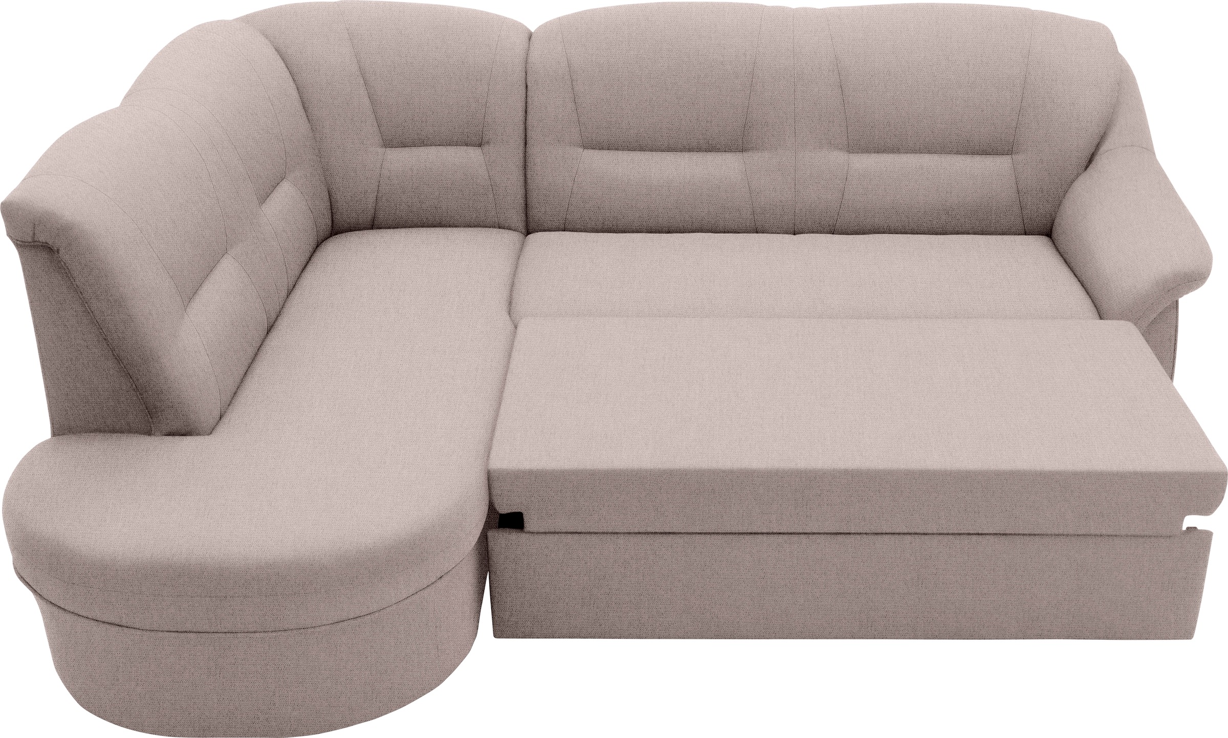 DOMO collection Ecksofa »Faenza für kleine Räume, Stellmaße 232,176cm, komfortabel, L-Form«, mit Ottomane, zeitlos, elegante Armlehnen, wahlweise mit Bettfunktion