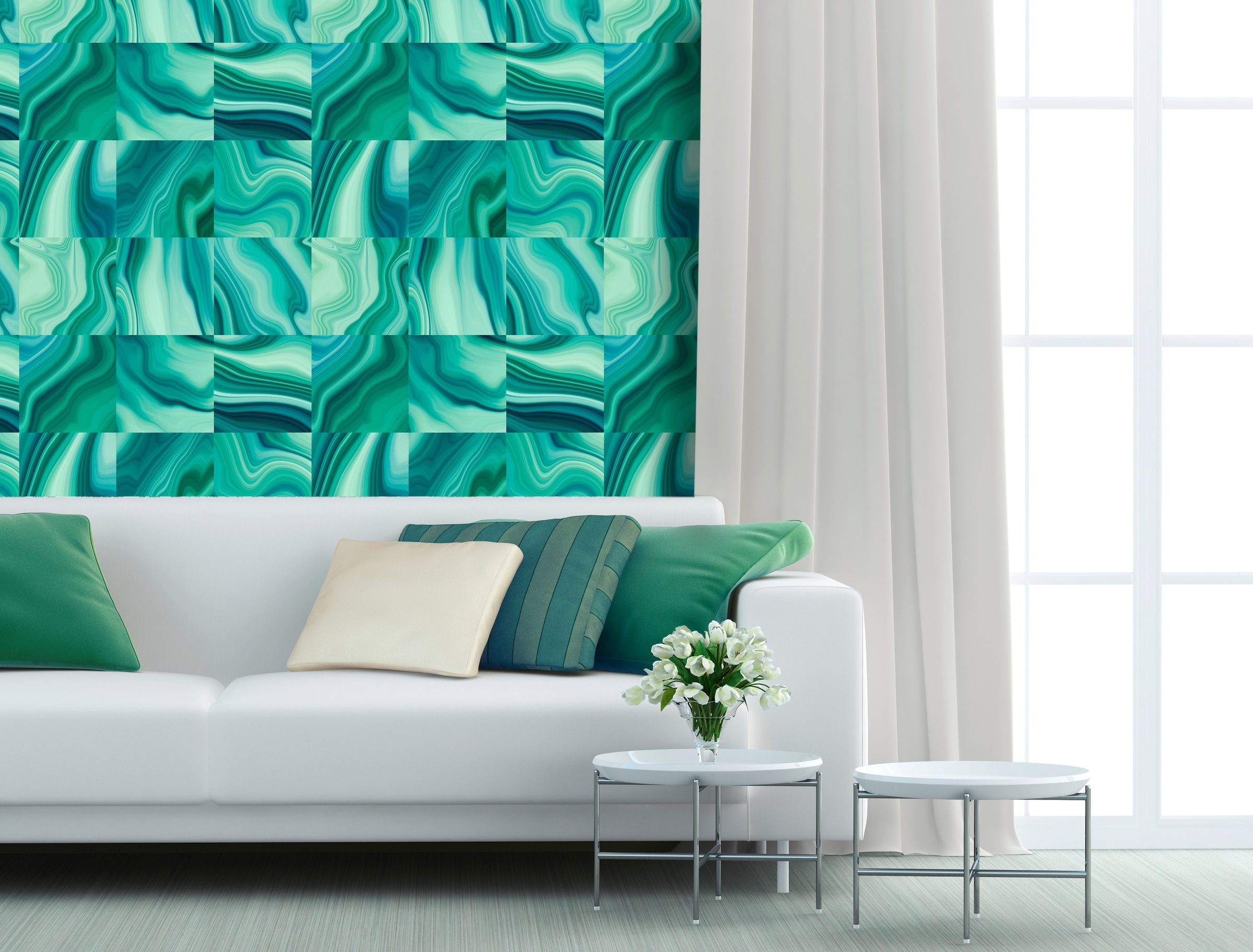 queence Vinyltapete »Noly« Motiv | bedruckt | botanisch | geblümt | gemustert | natürlich glatt 90x250cm, selbstklebend, kinderleichte Anbringung, , Sticker