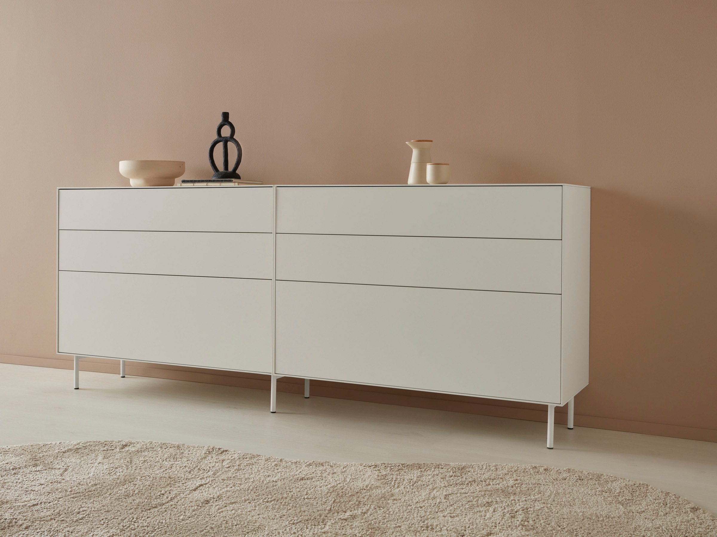 LeGer Home by Lena Gercke Sideboard »Essentials«, Breite: 112cm, MDF lackiert, Push-to-open-Funktion