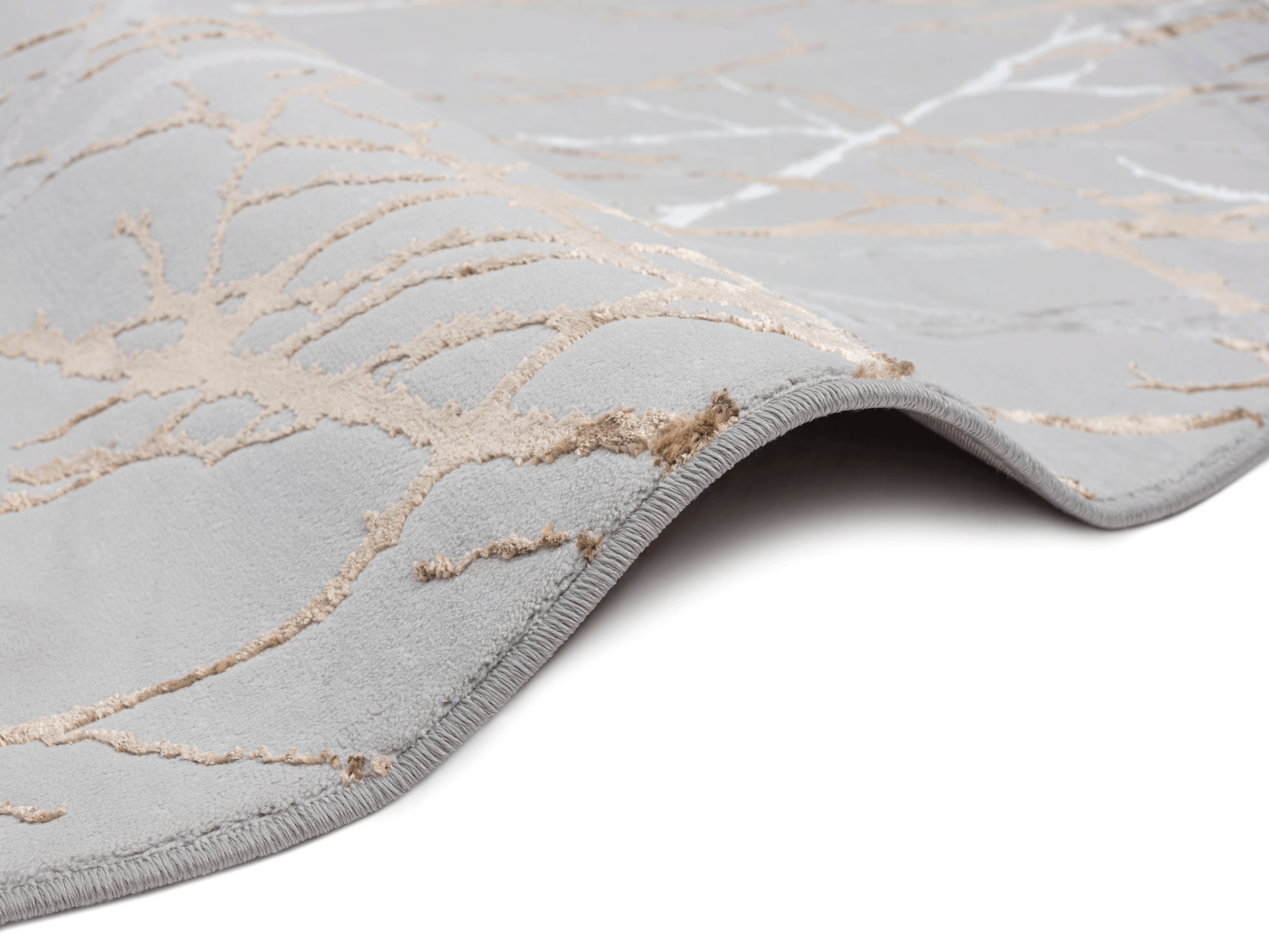 merinos Teppich »Creation 50055«, rund, 10 mm Höhe, elegant, glänzend, Kurzflor, pflegeleicht, Wohnzimmer