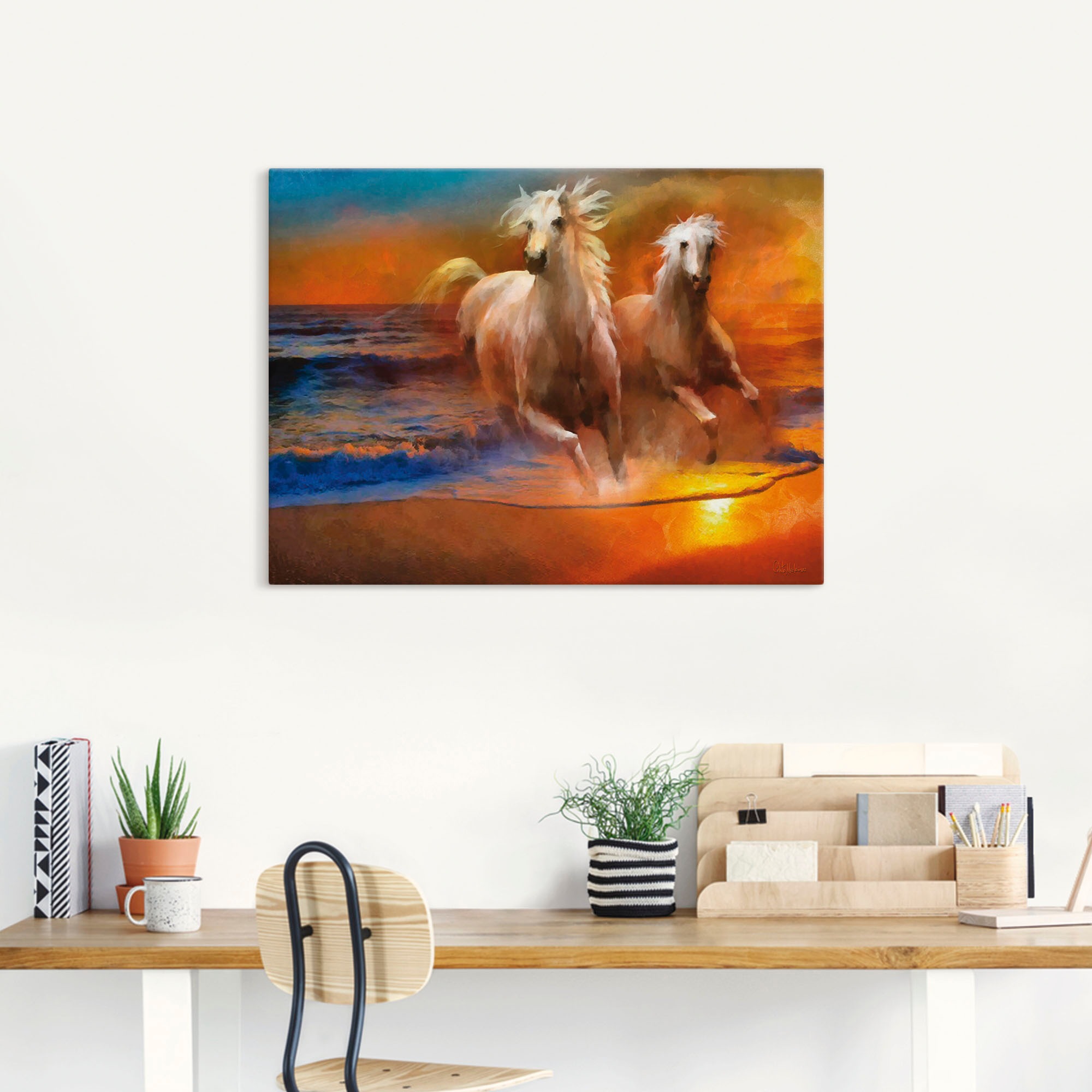 Artland Wandbild »Rennende Pferde«, Pferdebilder, (1 St.), als Alubild, Leinwandbild, Wandaufkleber oder Poster in versch. Größen