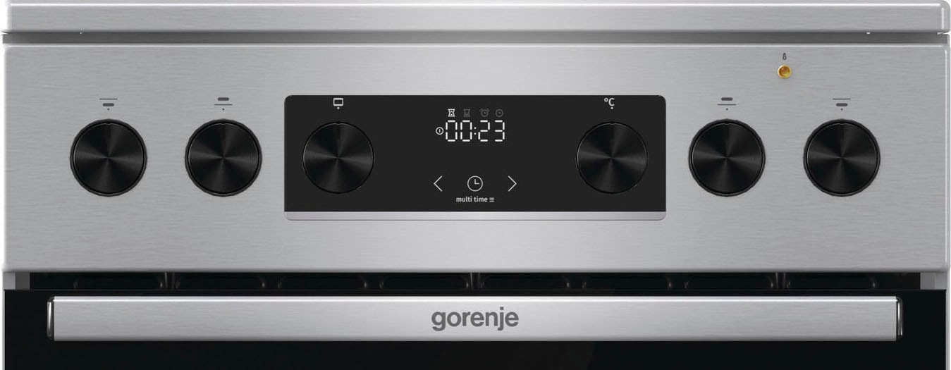 GORENJE Elektro-Standherd »GECS5C«, GECS5C70XPA, mit 2-fach-Teleskopauszug, Aqua Clean