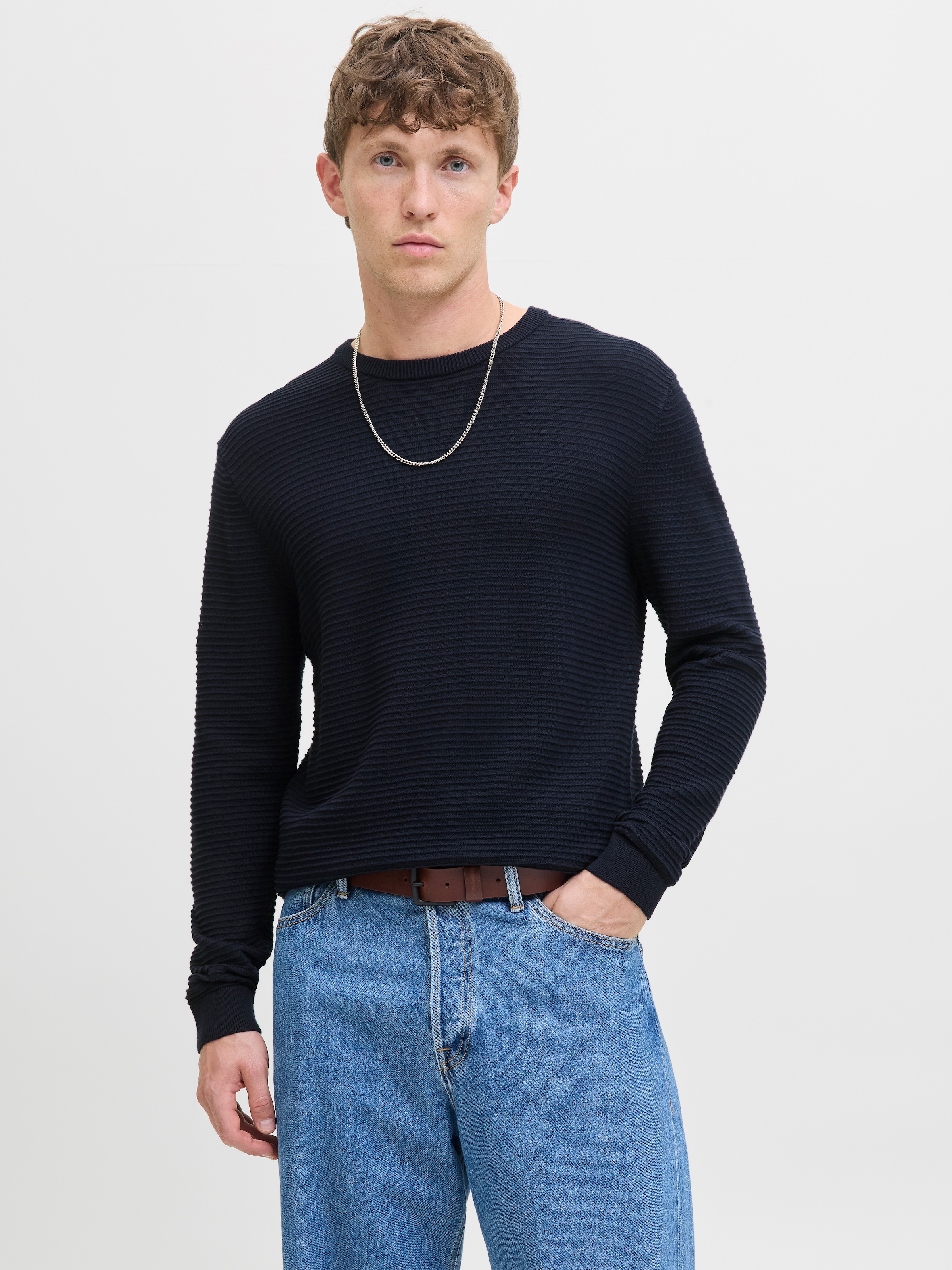 Jack & Jones Rundhalspullover »JJOTTO KNIT CREW NECK AW25«