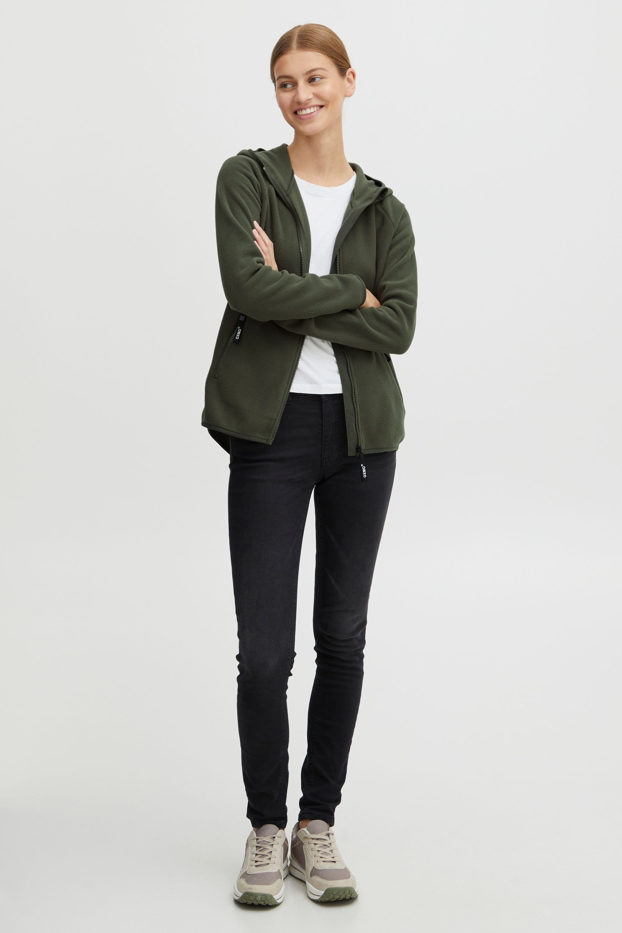 OXMO Fleecejacke »Fleecejacke OXFinja«, mit Kapuze