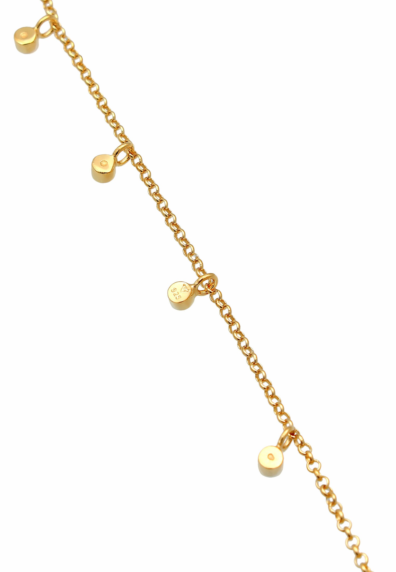 Elli Fußkette »Fußschmuck Bunt 925 Sterling Silber vergoldet, mit Kristallen von Swarovski®«