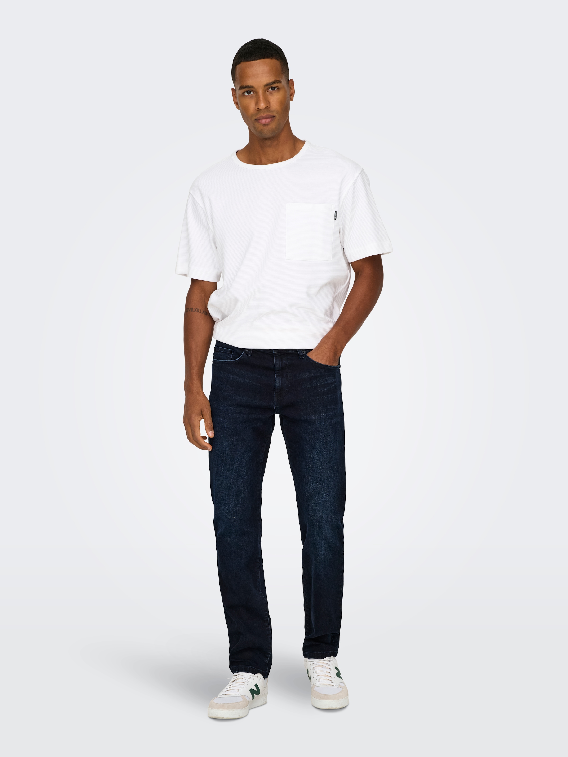 ONLY & SONS Regular-fit-Jeans »ONSWEFT REG. BLUE BLK 2652 MAT DNM NOOS« Baumwollmischung, regular fit