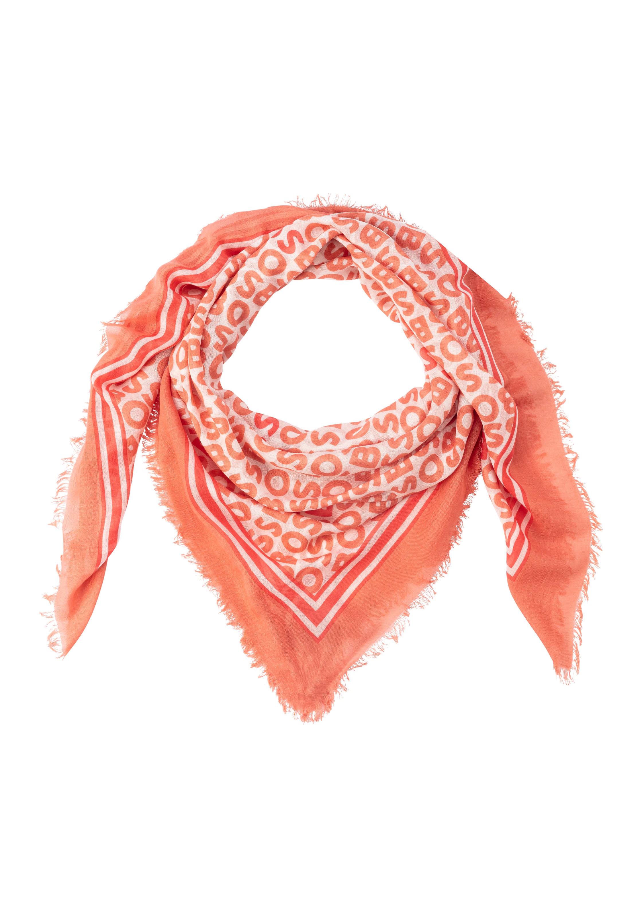 Boss Damen Modeschal »C-Laikyn-2« mit Monogrammprint in orange