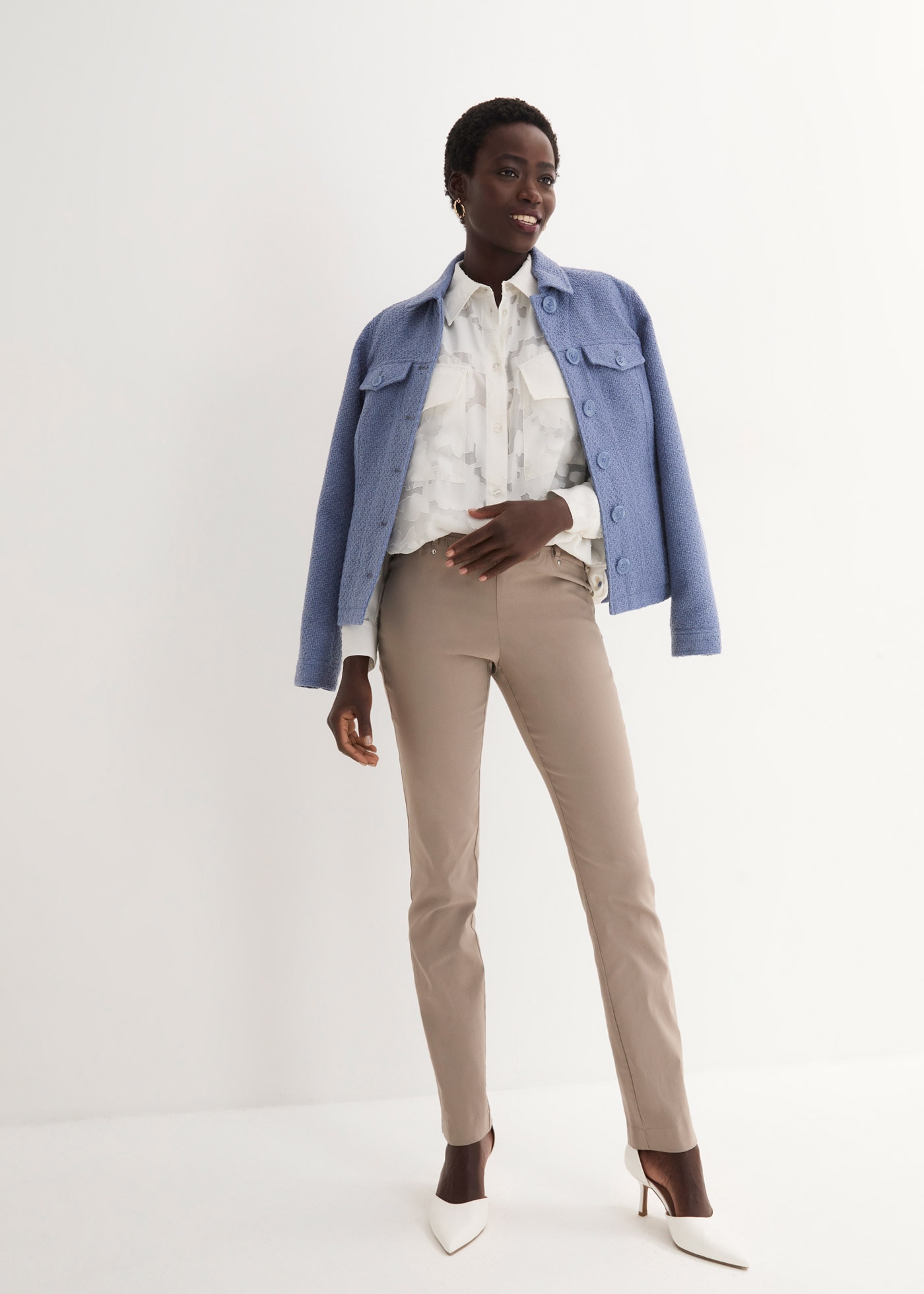 bonprix Stretch-Hose »Stretch-Hose in Schlupfform«  aus Viskose, Slim Fit Passform, Schlupfform mit Gürtelschlaufen