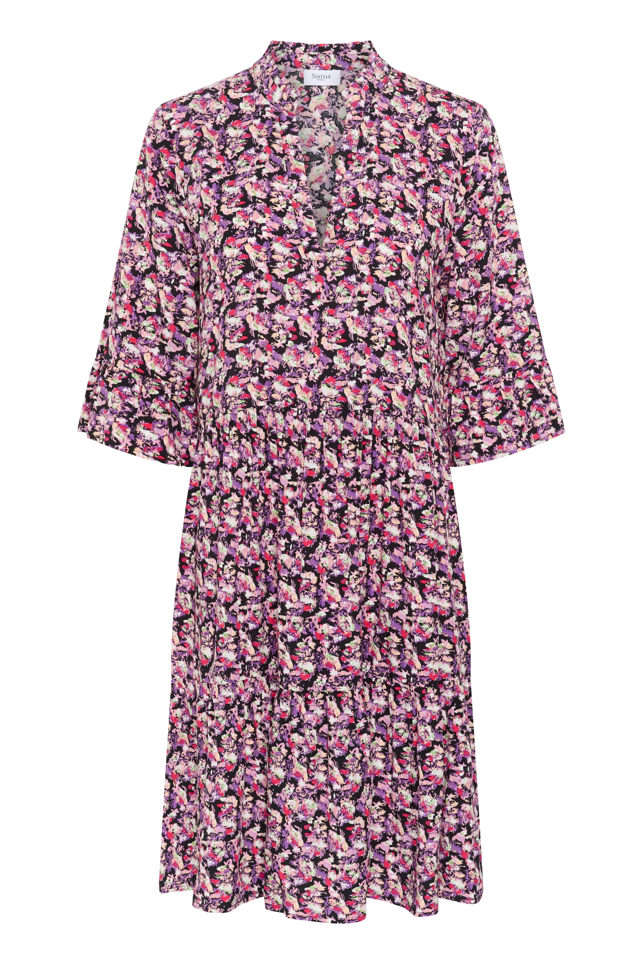 Saint Tropez Blusenkleid »EdaSZ Dress«, mit Volant und 3/4 Ärmel