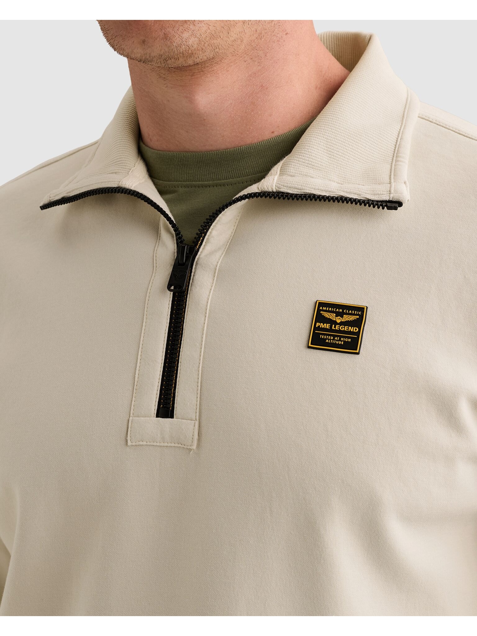 PME LEGEND Sweatshirt , mit Troyer Kragen und Ärmeltasche
