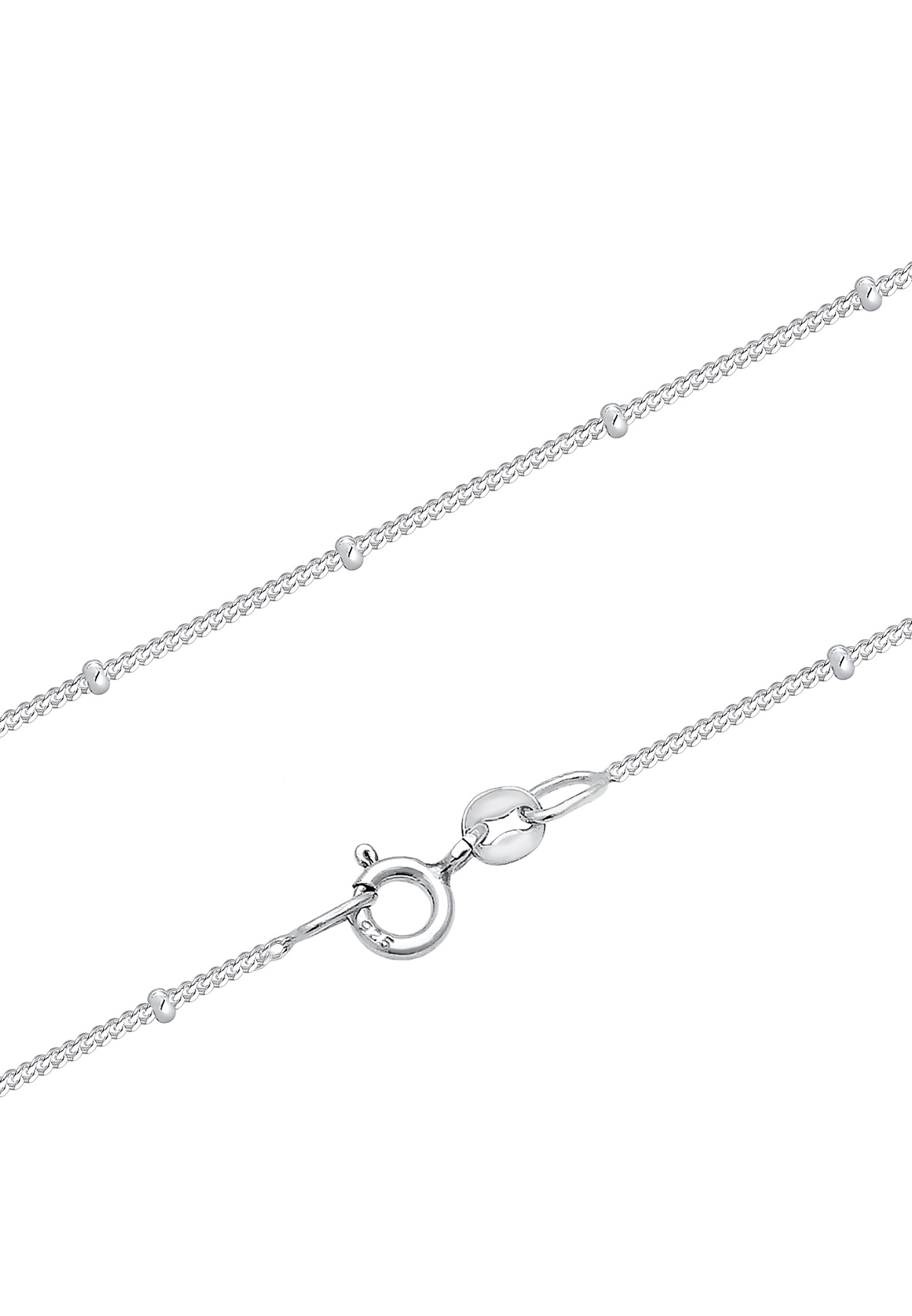 Elli Kette mit Anhänger »Halskette Kauri Muschel und Plättchen Kugelkette 925 Silber«