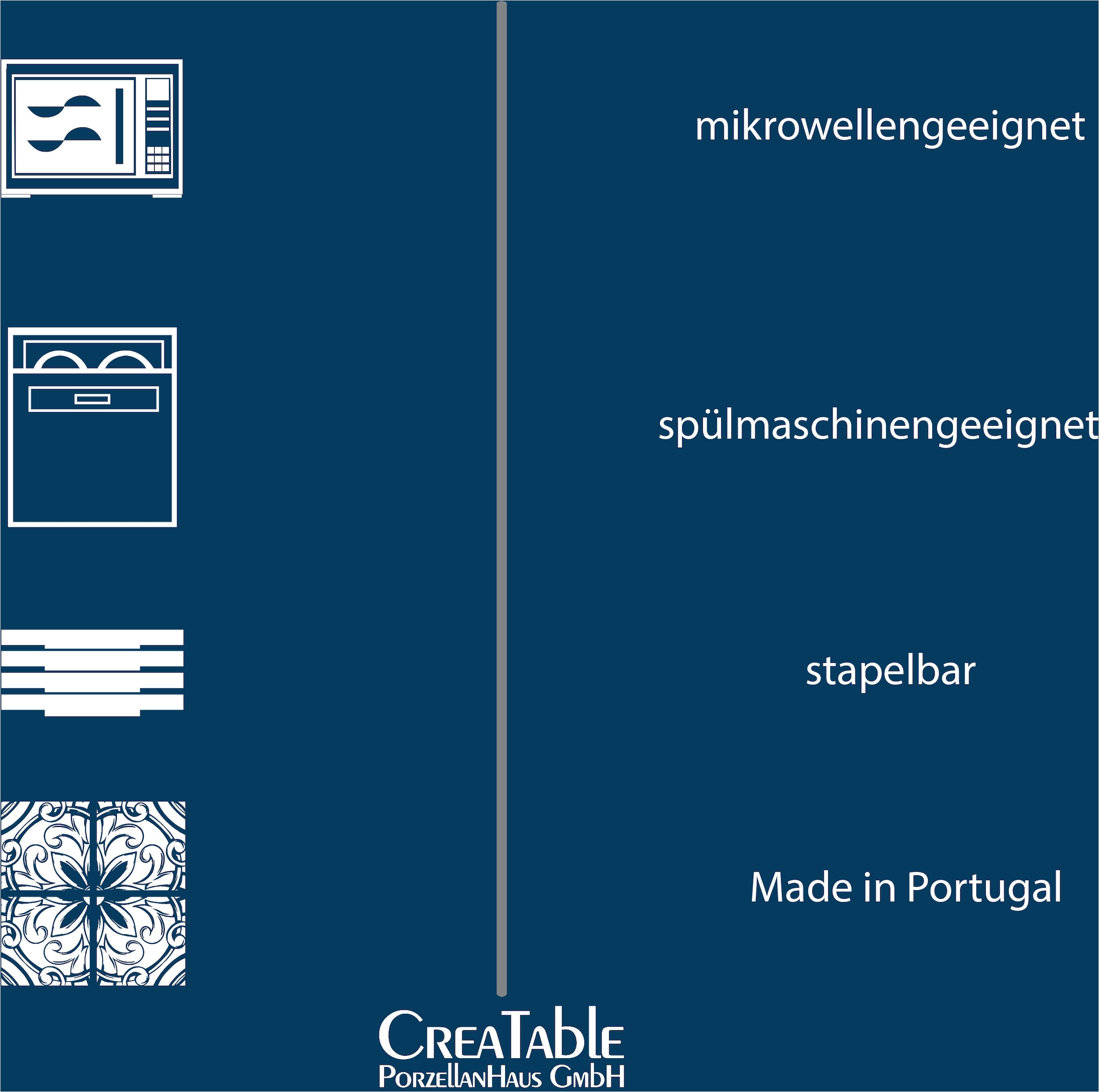 CreaTable Salatschüssel »Sea Breeze blau, Salatschüssel 24 cm 2er Set« 2 Stk. aus Steinzeug Reaktive intensiv leuchtende Spezialglasur