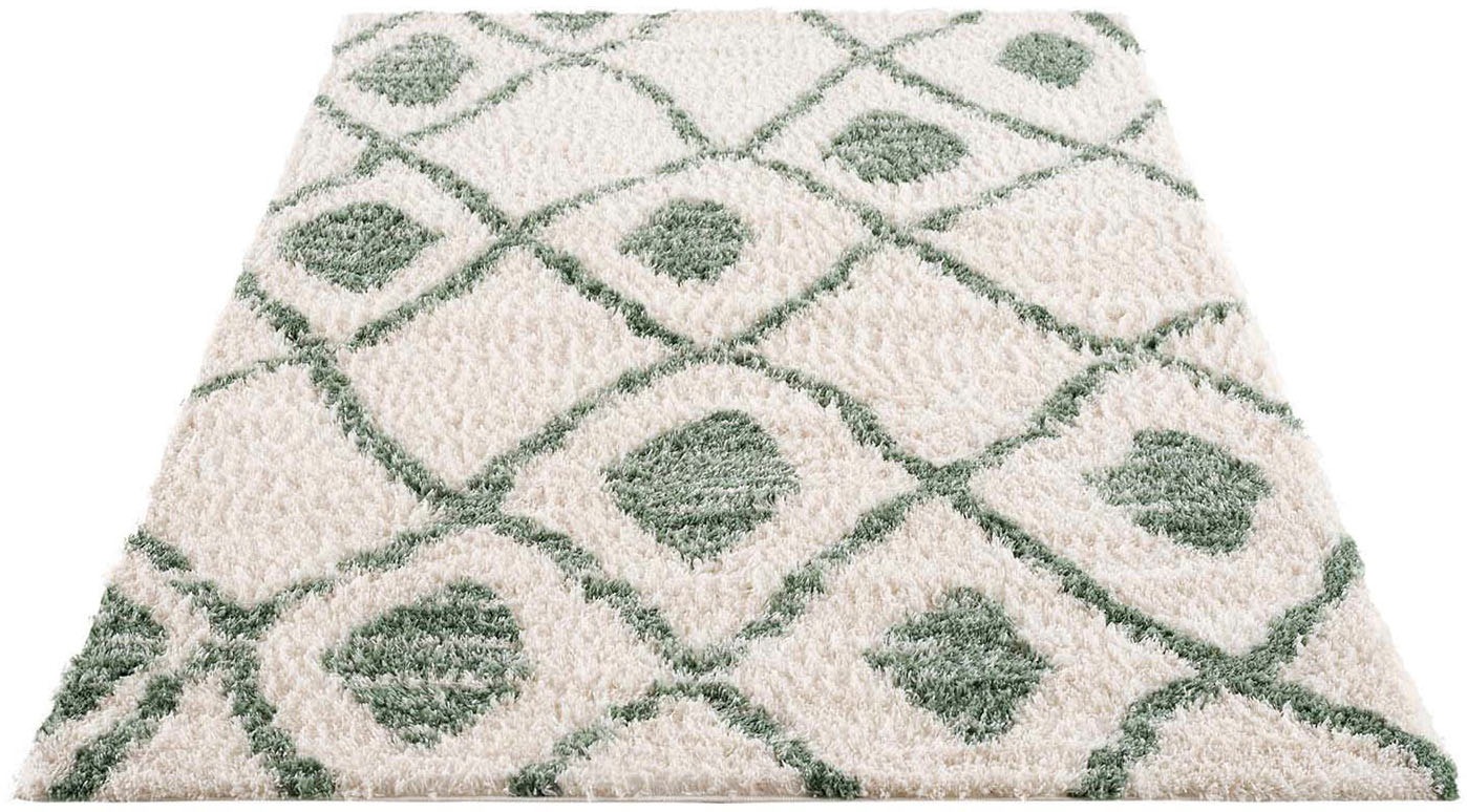 Carpet City Hochflor-Teppich »Pulpy 563«, rechteckig, 30 mm Höhe, besonders weich, Ethno Look, ideal für Wohnzimmer & Schlafzimmer