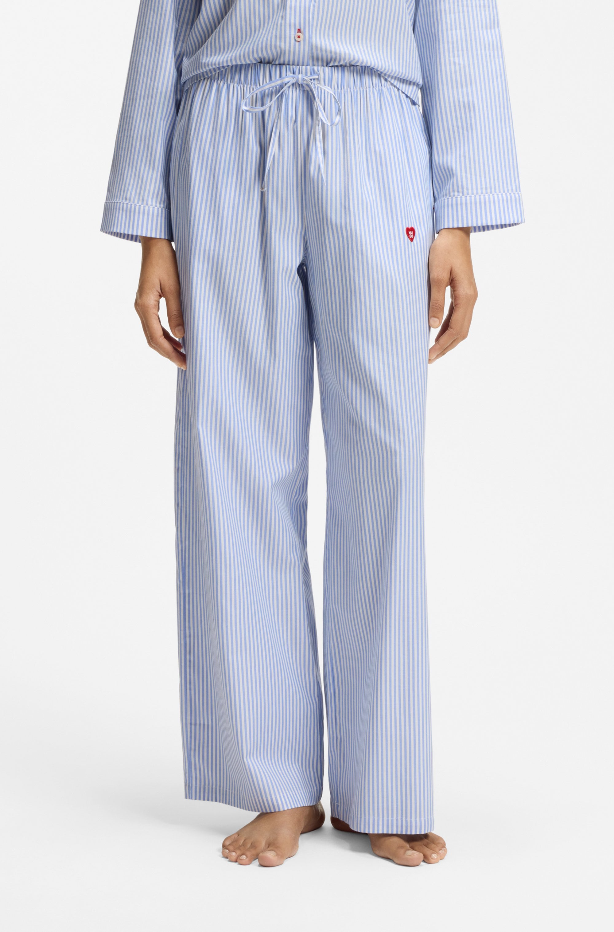 HUGO Underwear Pyjamahose »DREEM«  aus Baumwoll-Mix mit Herz-Logo
