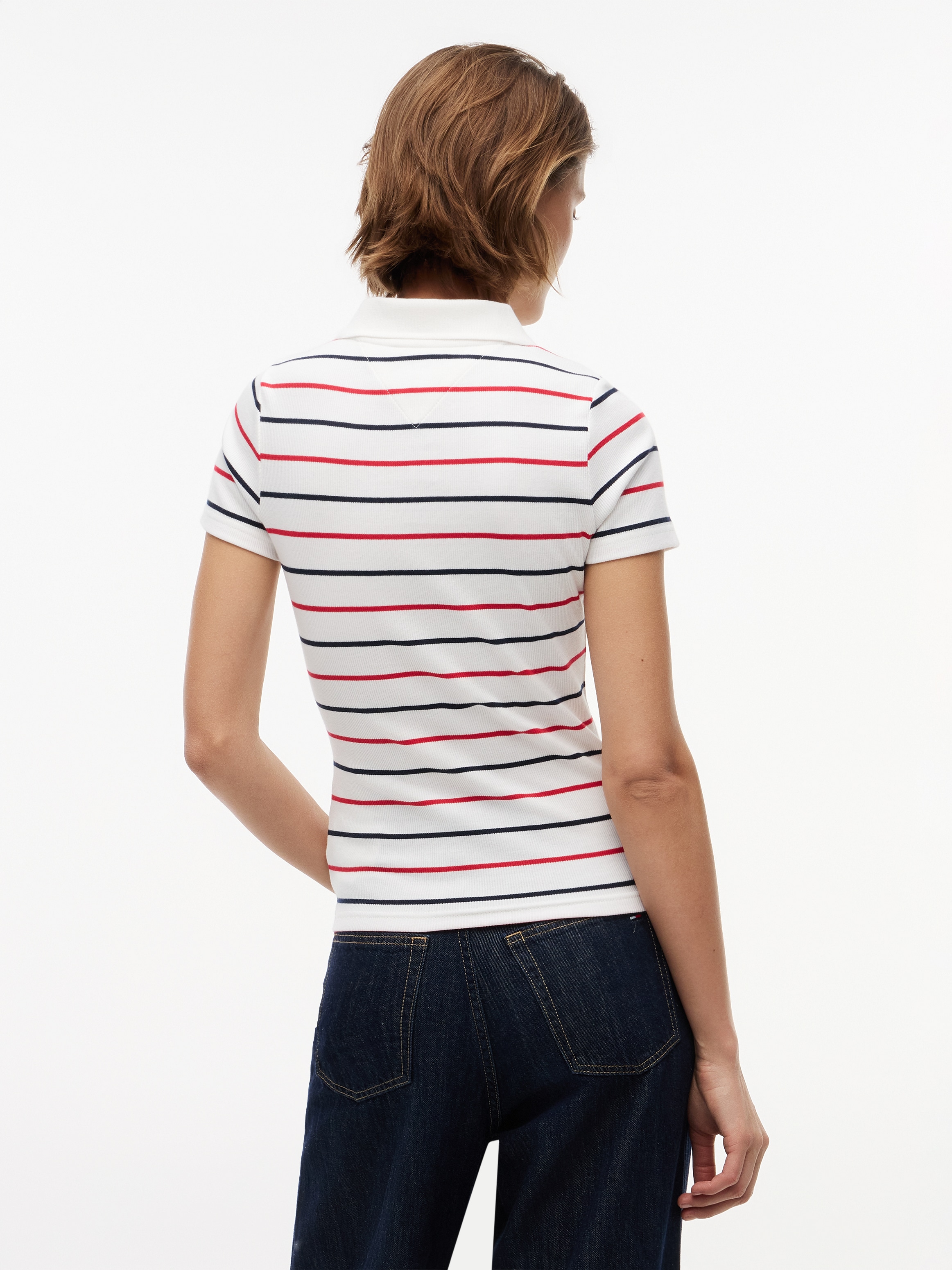 Tommy Jeans Poloshirt »TJW SLIM RIB SS POLO« mit gerippter Struktur