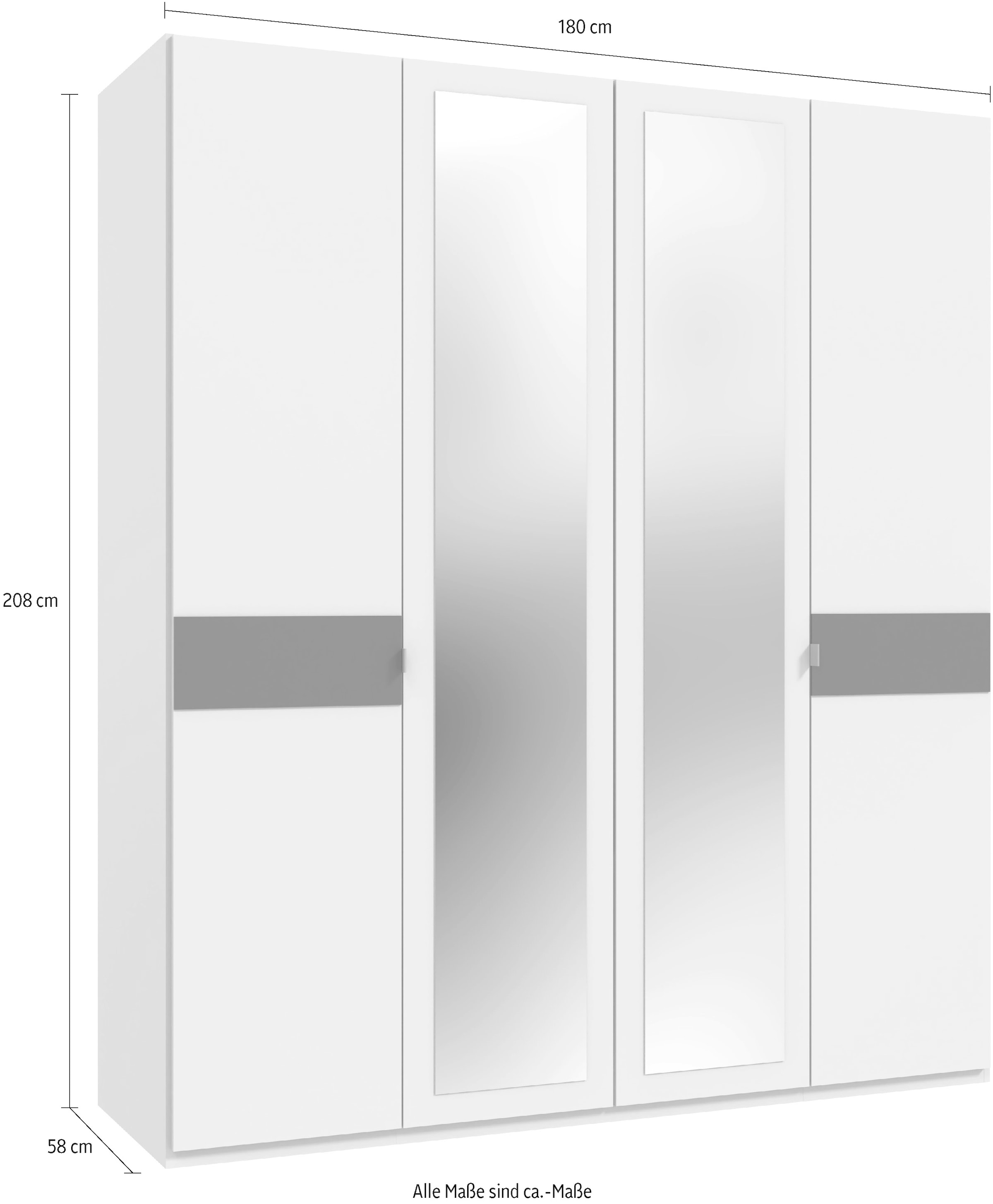 Wimex Drehtürenschrank »Budapest«, mit Spiegel, wahlweise 180 oder 225cm breit