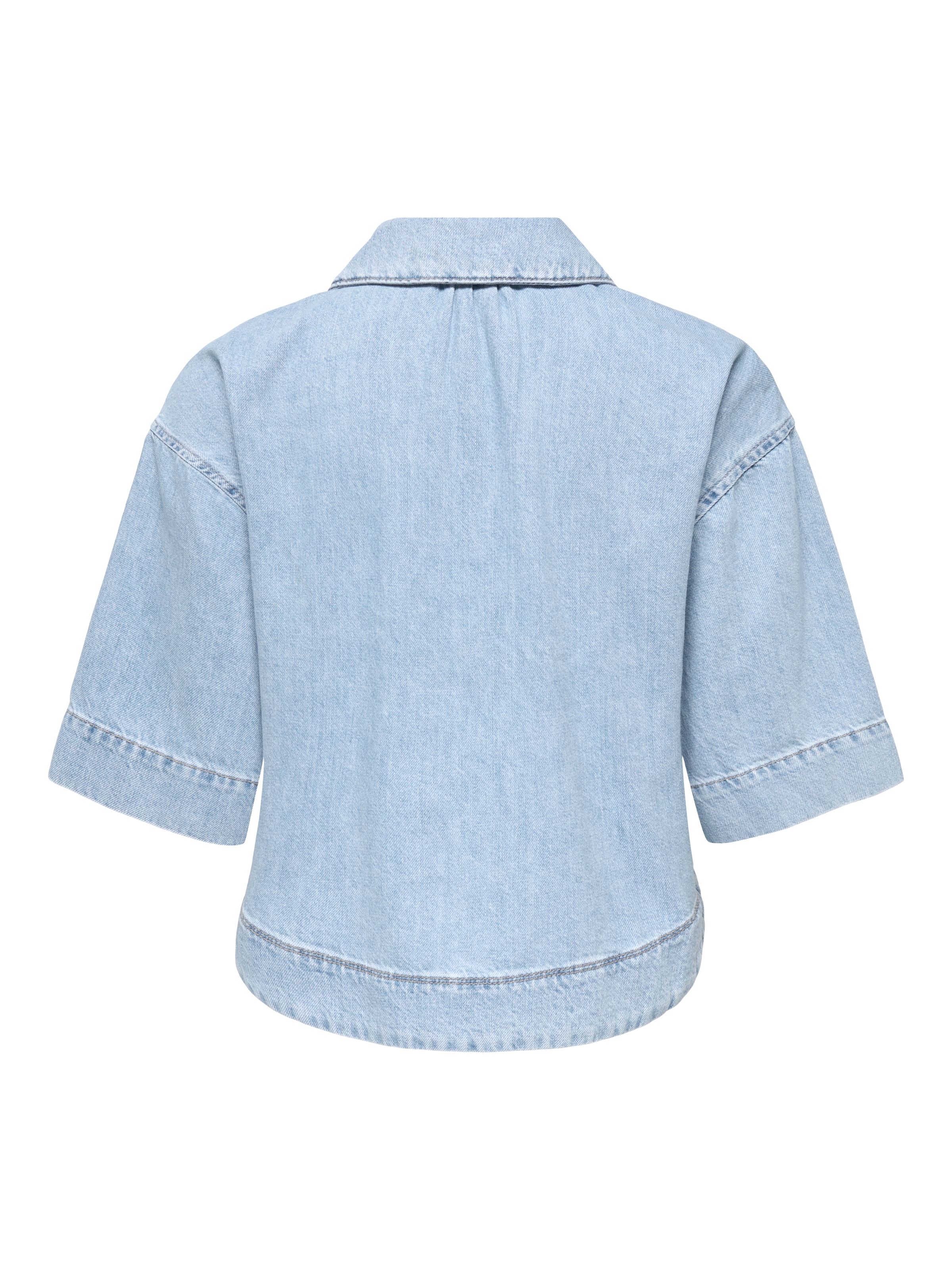 ONLY Jeansbluse »ONLCLEO LIFE SS CROP DNM SHIRT PIM NOOS« Baumwolle