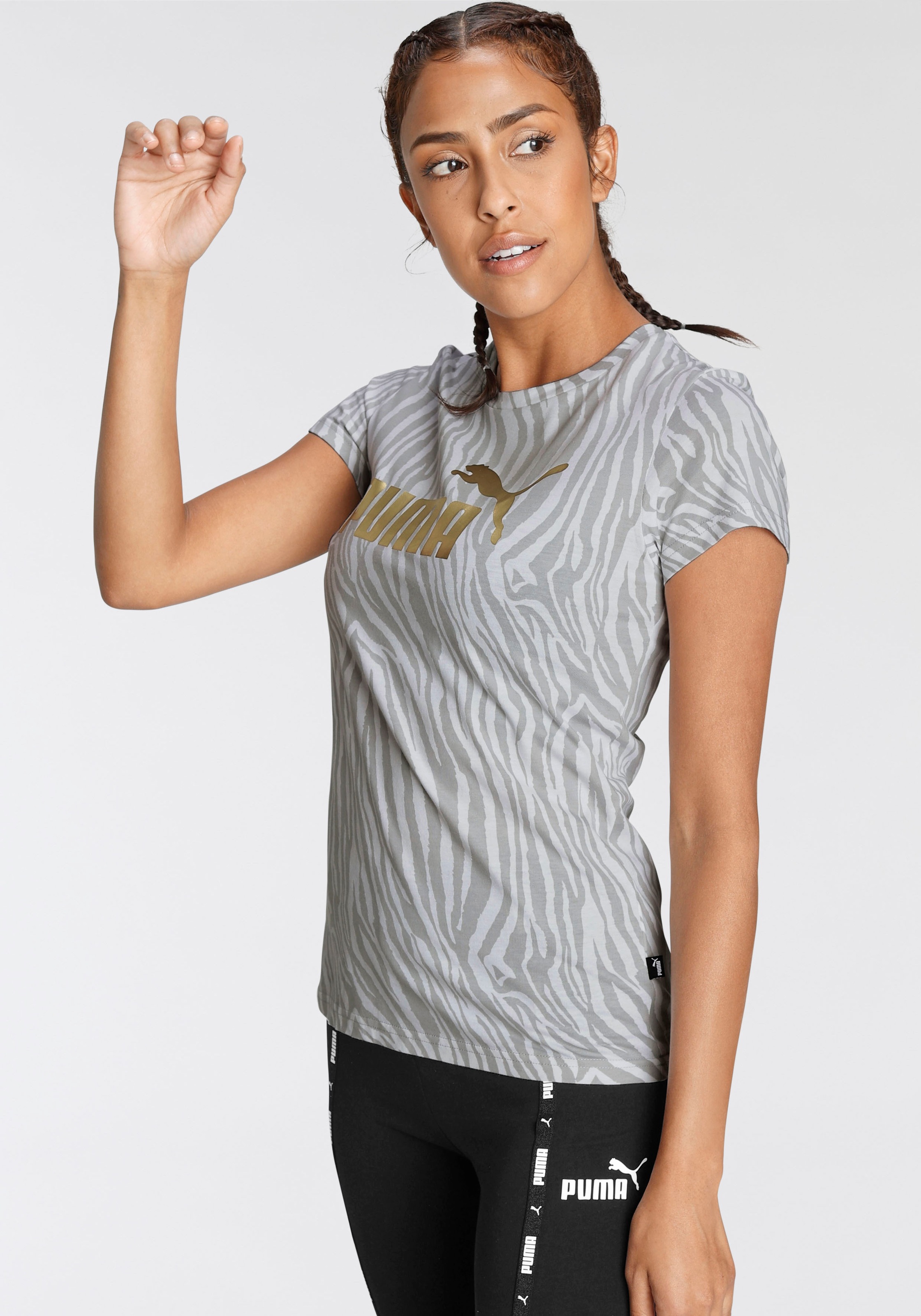 PUMA T-Shirt »ESS+ Tiger AOP Tee«
