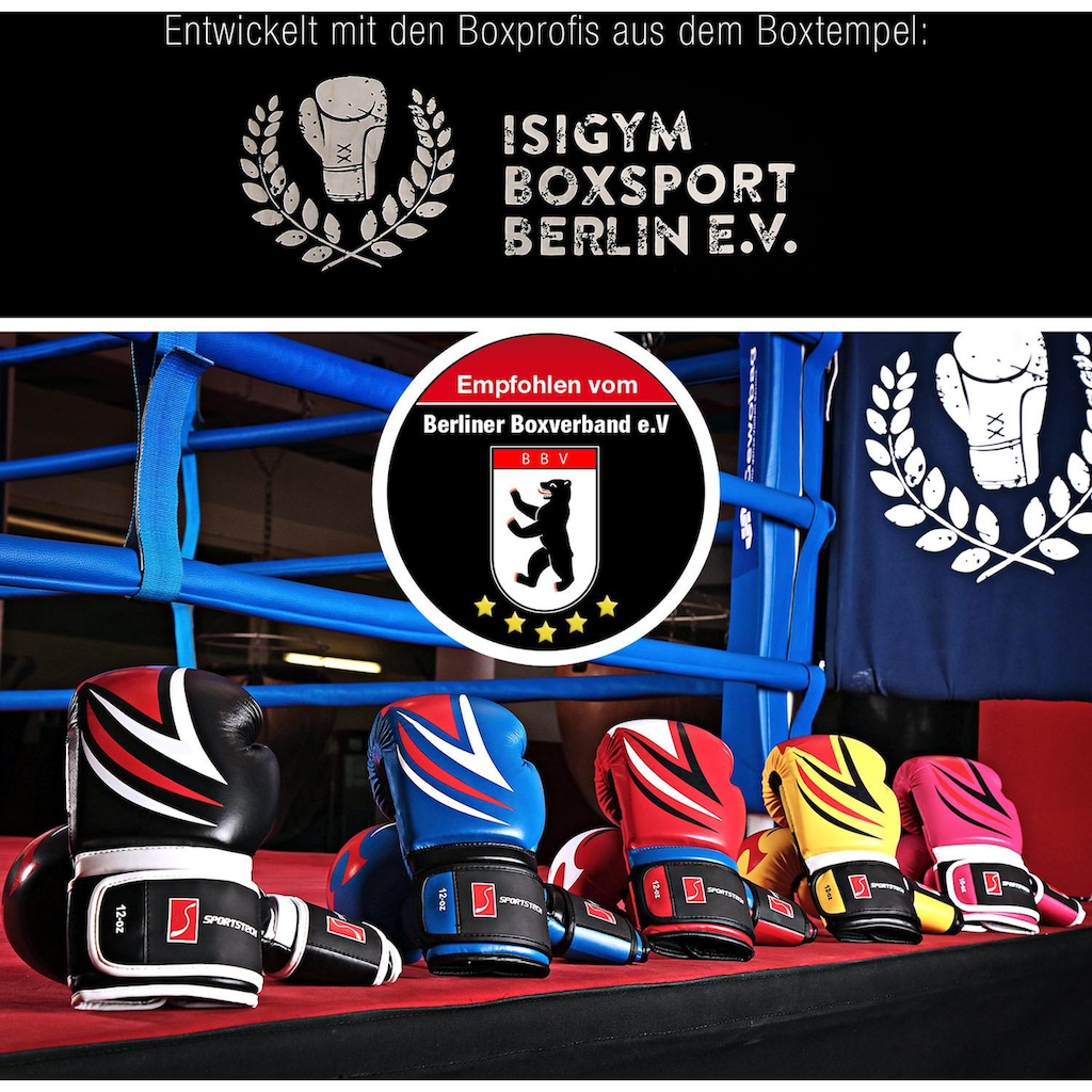 Sportstech Boxhandschuhe, (mit Tasche)