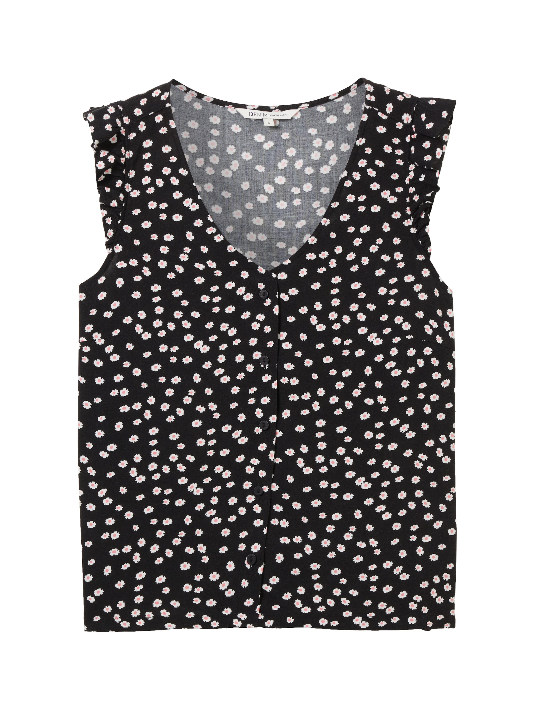 TOM TAILOR Denim Blusentop, mit All-Over Print