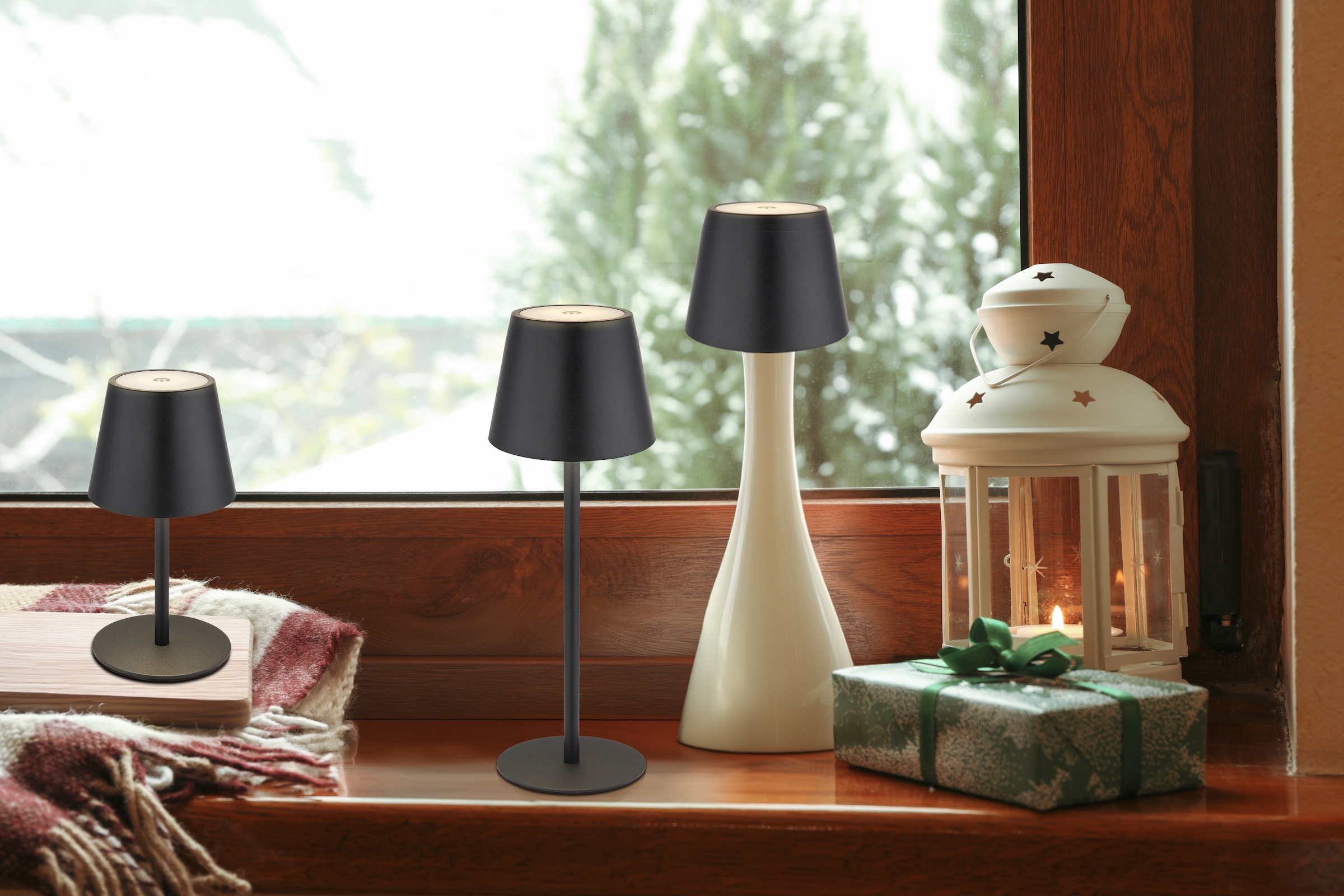 my home LED Tischleuchte »Alia Akkuleuchte« LED-Modul 1 Stk. warmweiß - kaltweiß stufenloser Touchdimmer, Farben fixierbar, USB-A 2.0 - USB-C,