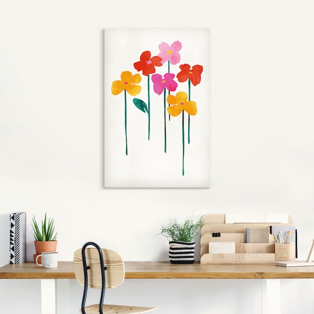 Artland Wandbild »Kleine glückliche Blumen«, Blumenbilder, (1 St.), als  Leinwandbild, Poster in verschied. Größen bei OTTO