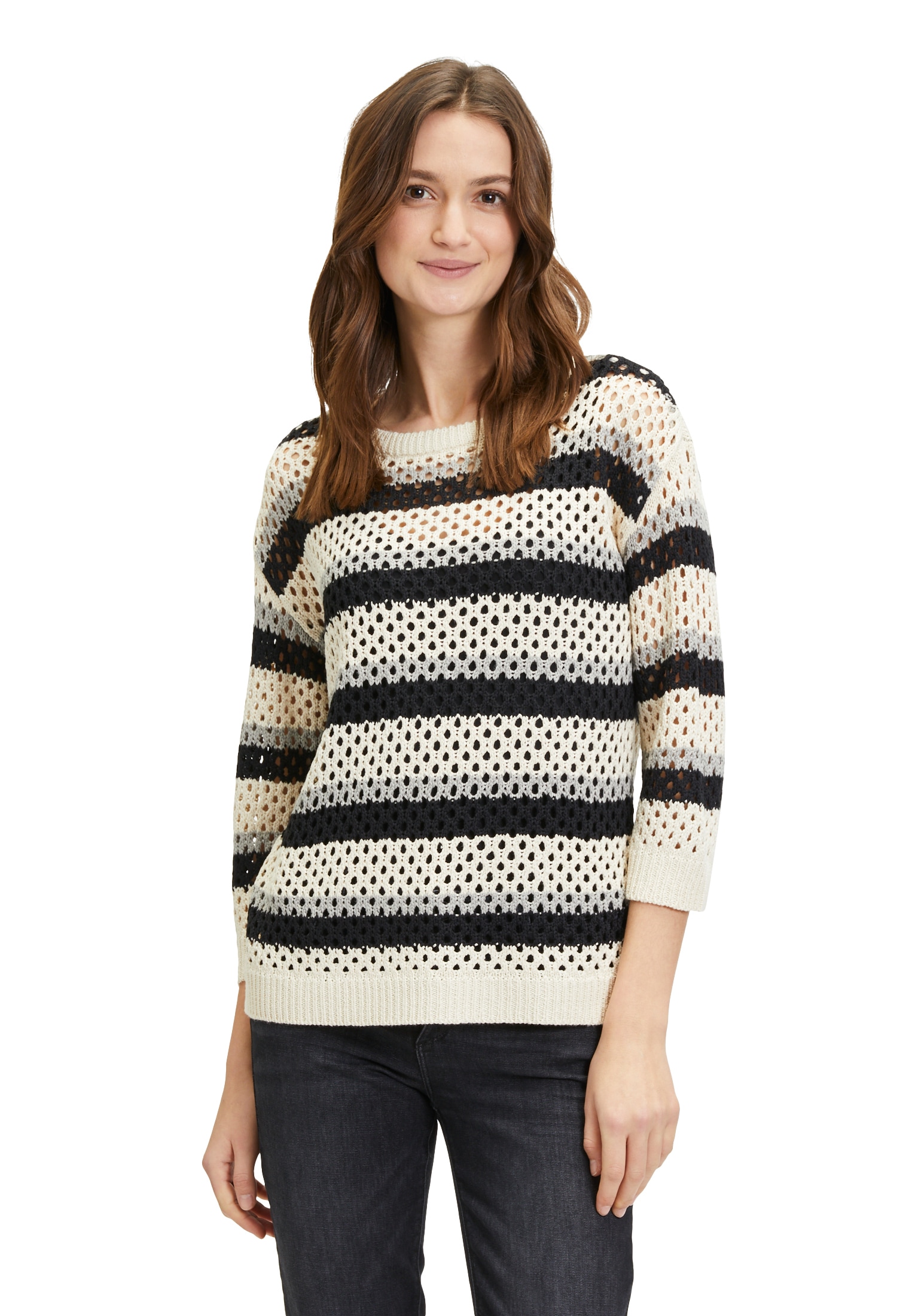 Betty Barclay Rundhalspullover »Grobstrick-Pullover mit Streifen«